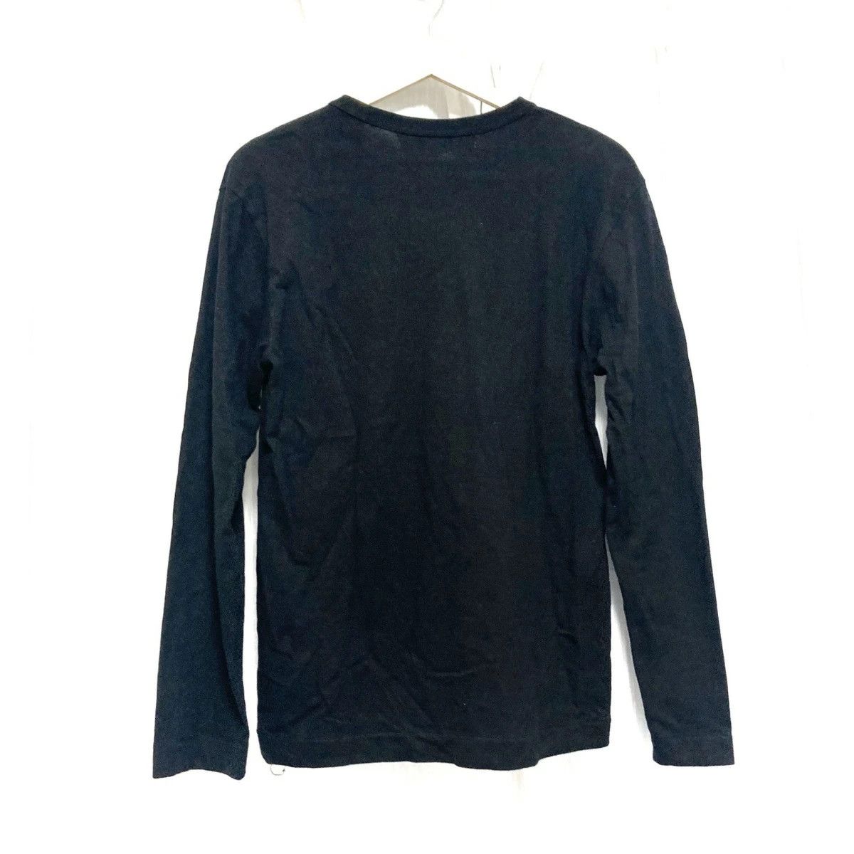 Comme des Garcons PLAY T-Shirts Long Sleeve CrewNeck Patch Black Heart Cotton Black Size US M / EU 48-50 / 2 - 2 Thumbnail