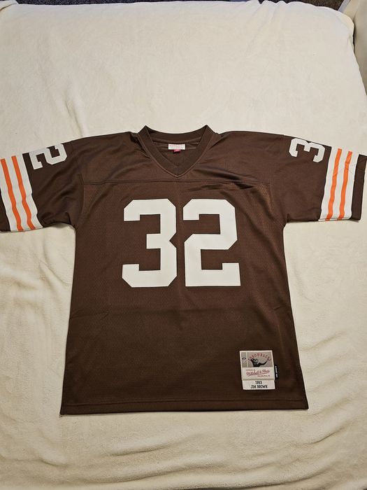 mitchell and ness jim brown throwback jersey