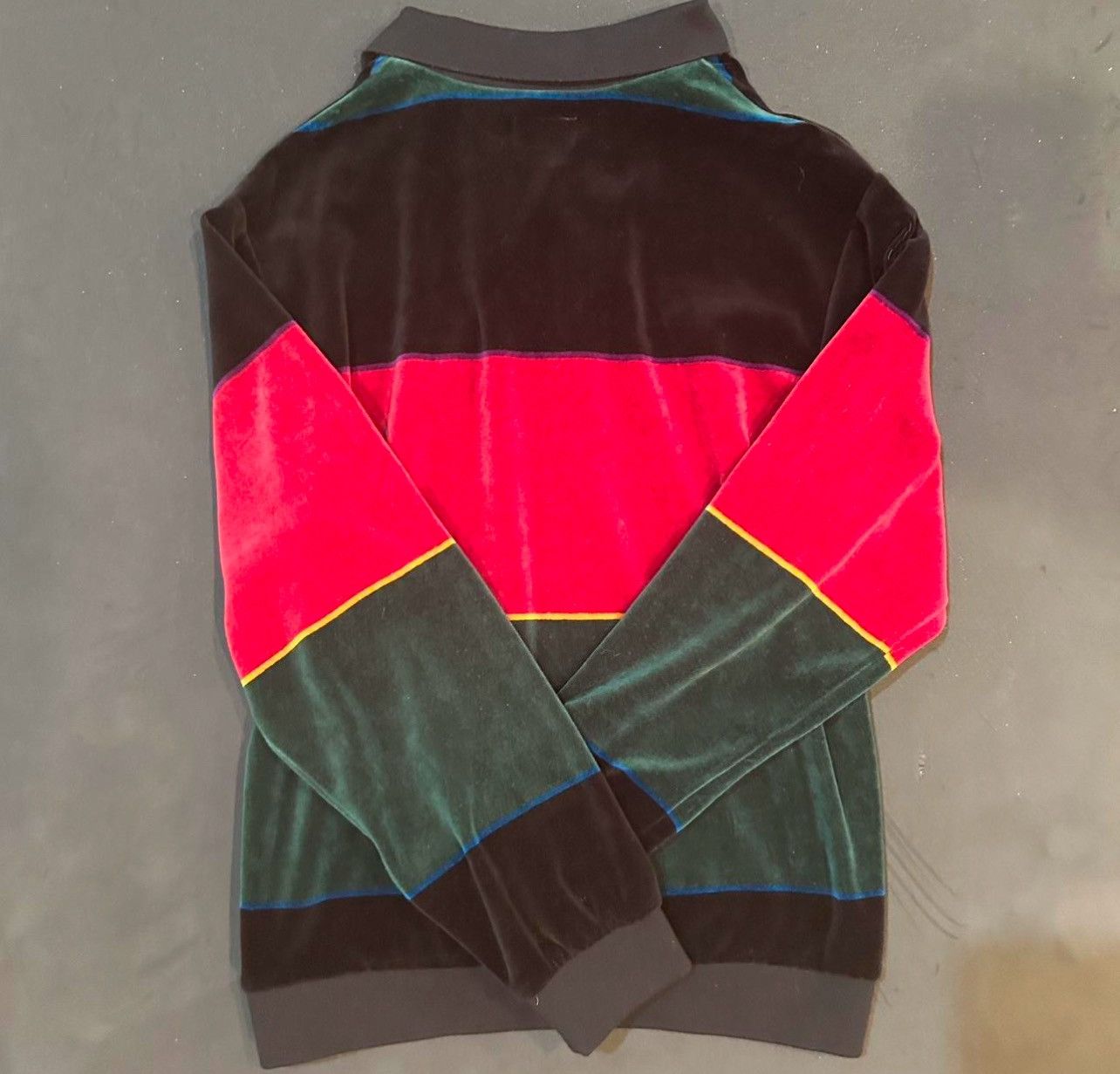 Supreme Supreme FW19 Stripe Velour L/S Multicolor Polo Size US M / EU 48-50 / 2 - 2 Thumbnail