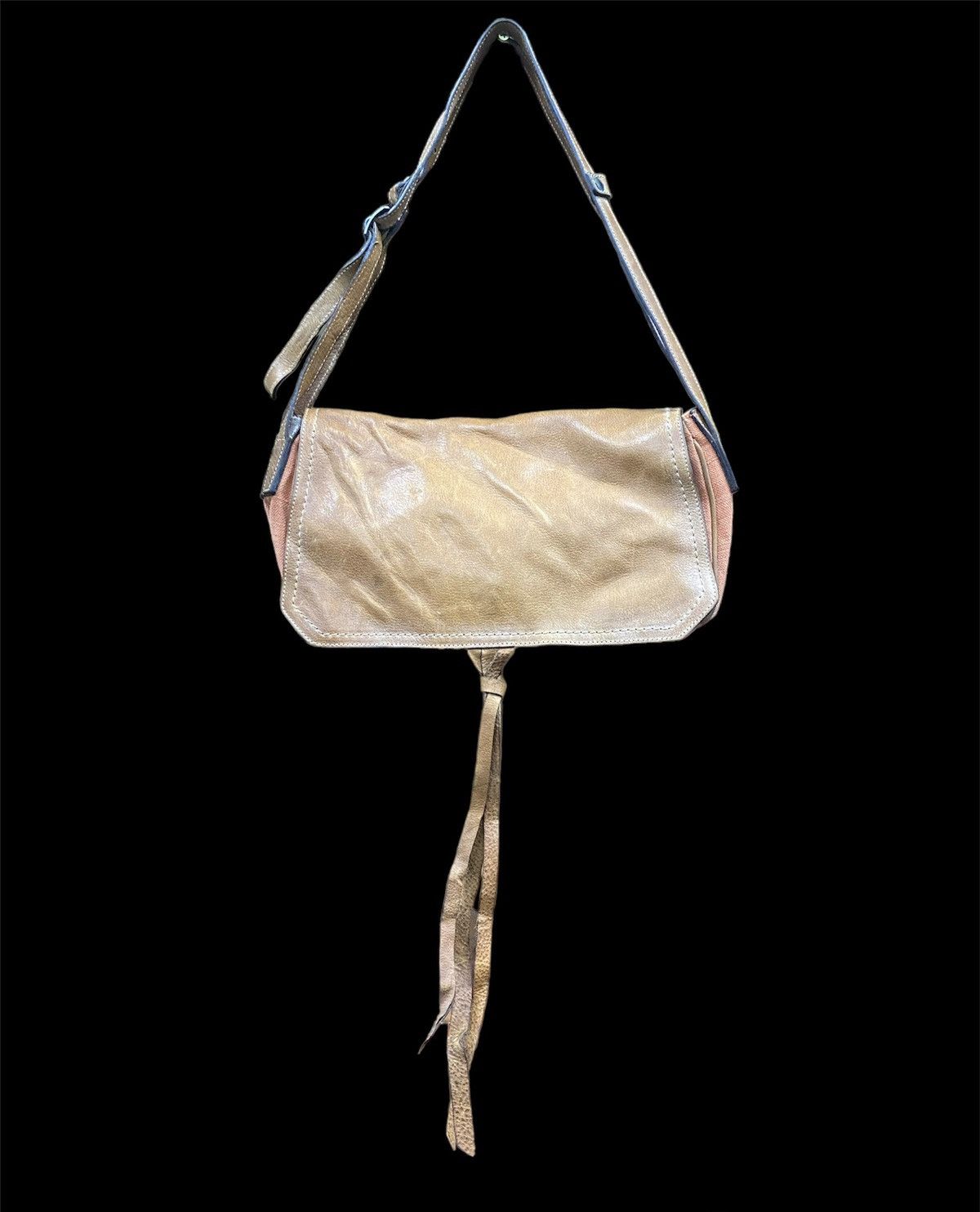 Designer × Max Mara Italian Max Mara Leather Hang Bag Size ONE SIZE - 4 Thumbnail