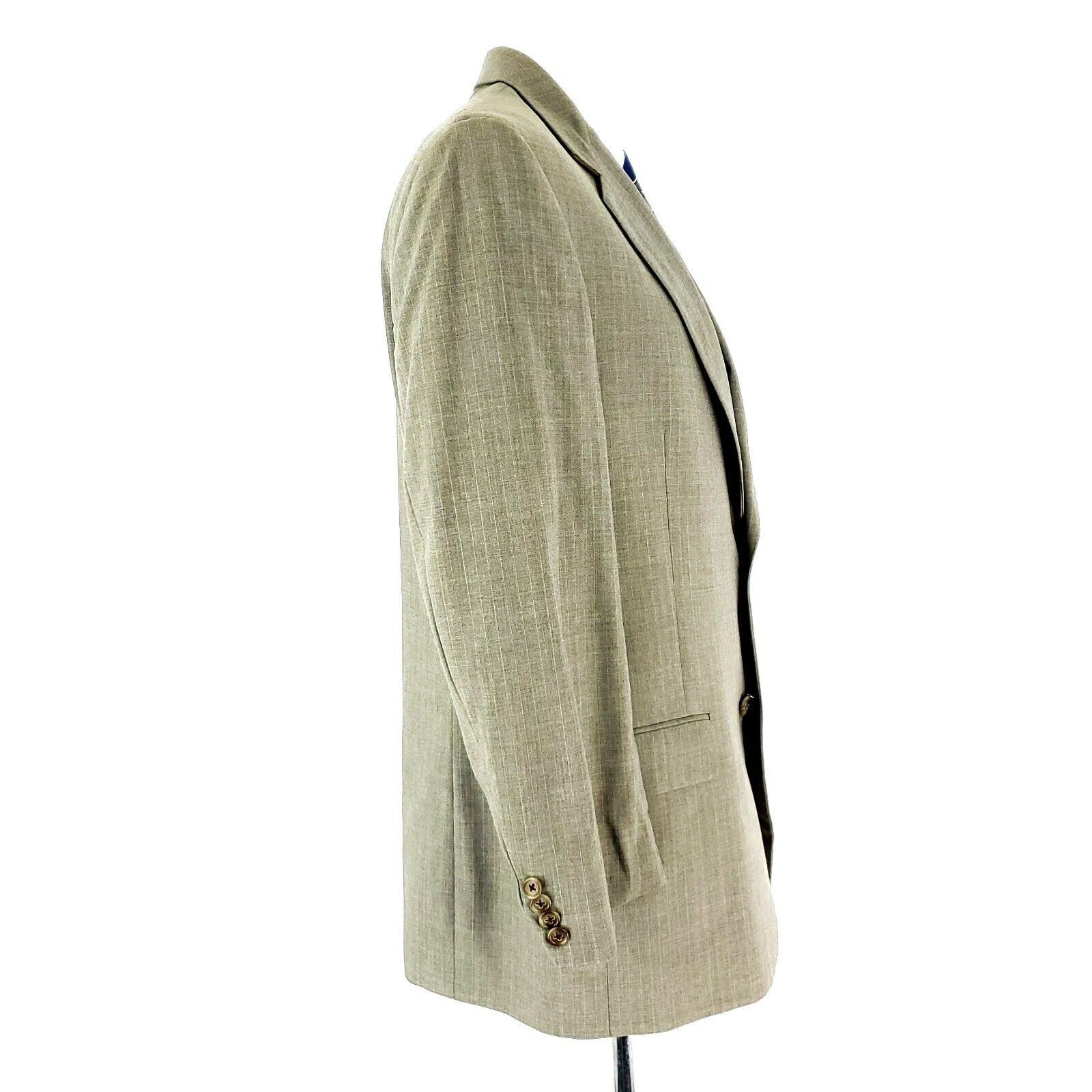 Hart Schaffner Marx Hart Schaffner Marx Gold Trumpeter Wool 2 Button Blazer 40R Size 40R - 7 Thumbnail