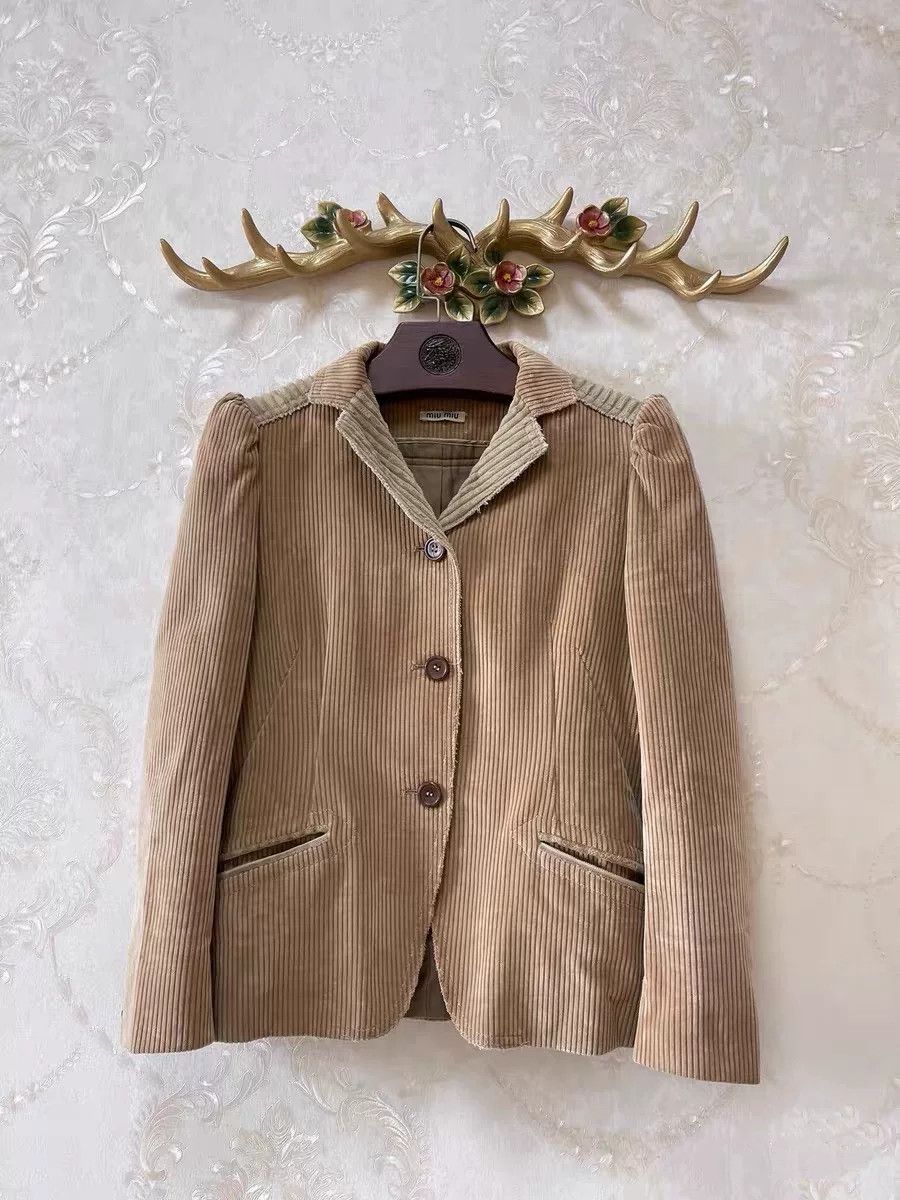 Miu Miu Miu Miu Runway Corduroy Blazer Size M / US 6-8 / IT 42-44 - 1 Thumbnail