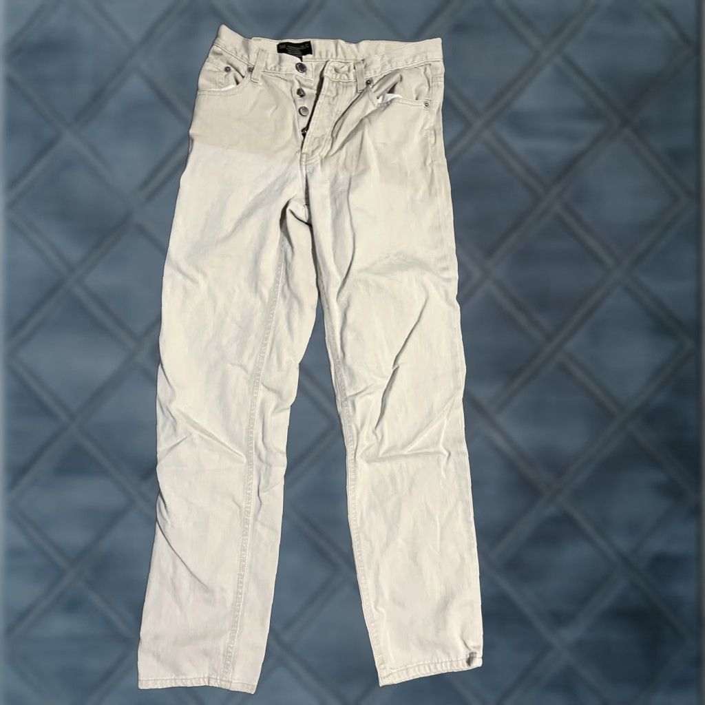Banana Republic VINTAGE Banana Republic Button Fly Jeans Womens 0 Beige Italy Size 25" / US 0 / IT 36 - 1 Thumbnail