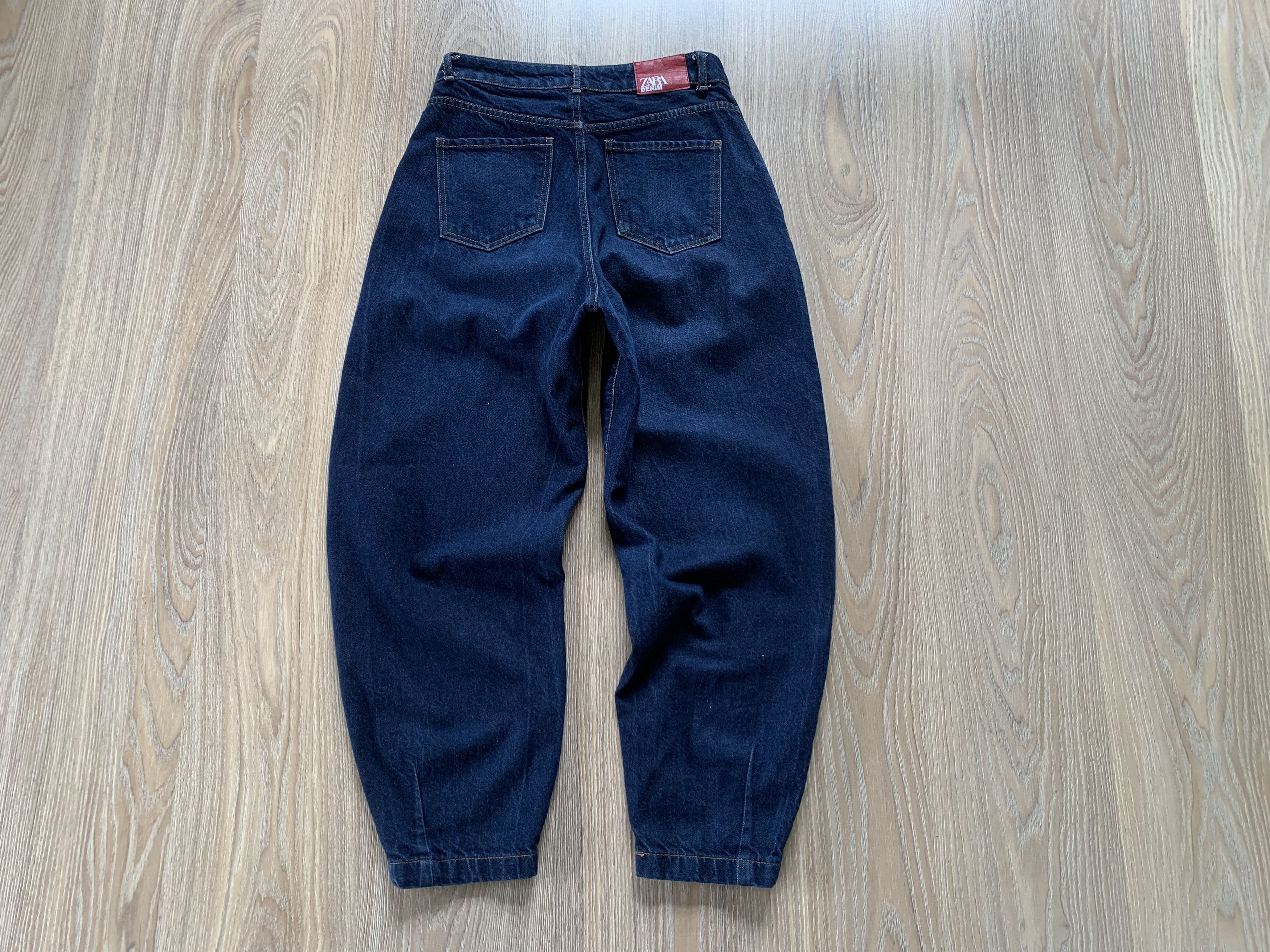 Designer × Zara Zara Navy Blue Slouchy Denim Jeans Size 26" / US 2 / IT 38 - 3 Thumbnail