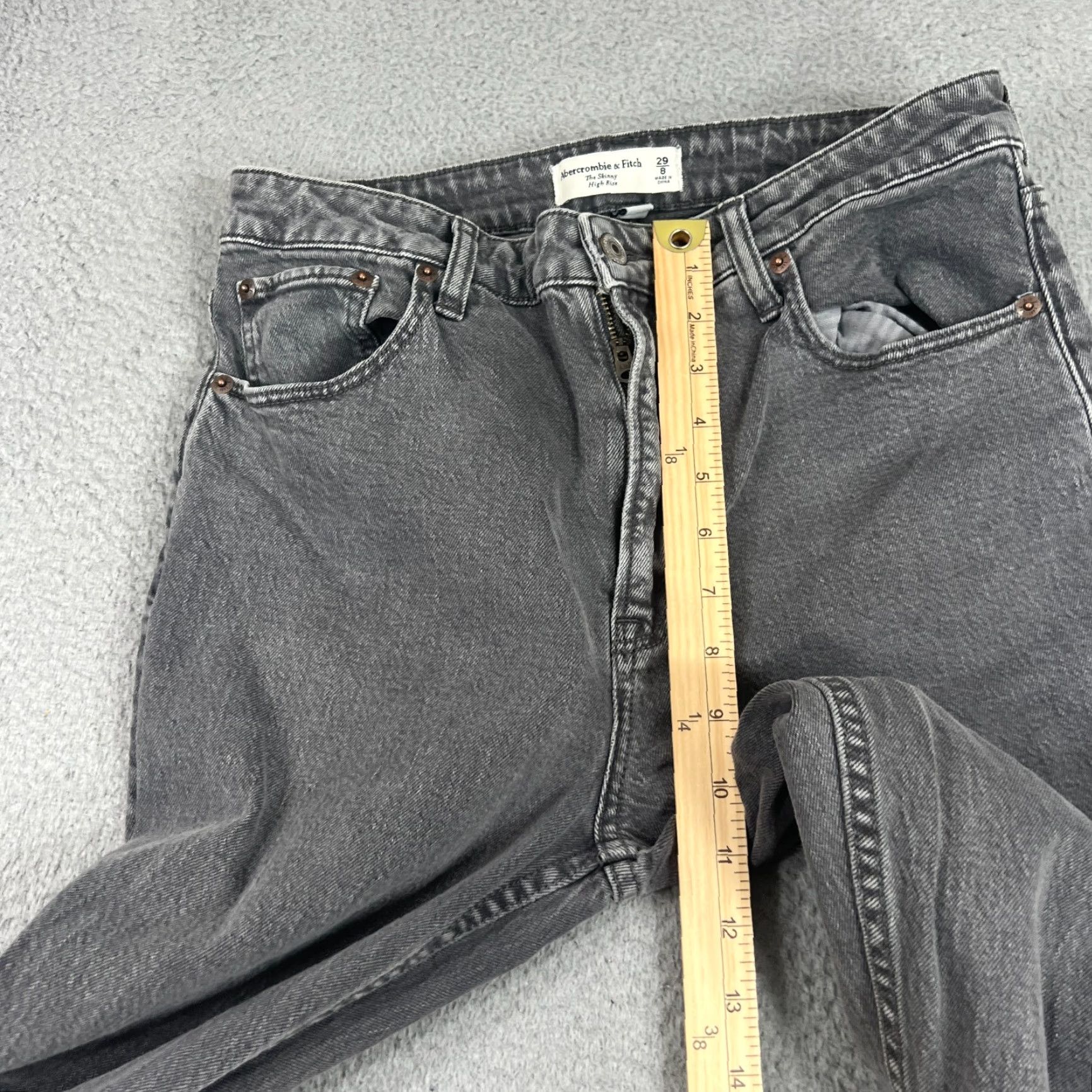 Abercrombie & Fitch Abercrombie & Fitch Jeans Slim The Skinny High Rise Womens Size 29/8 Black Denim 5-Pocket Design Jeans Size 29" - 4 Thumbnail