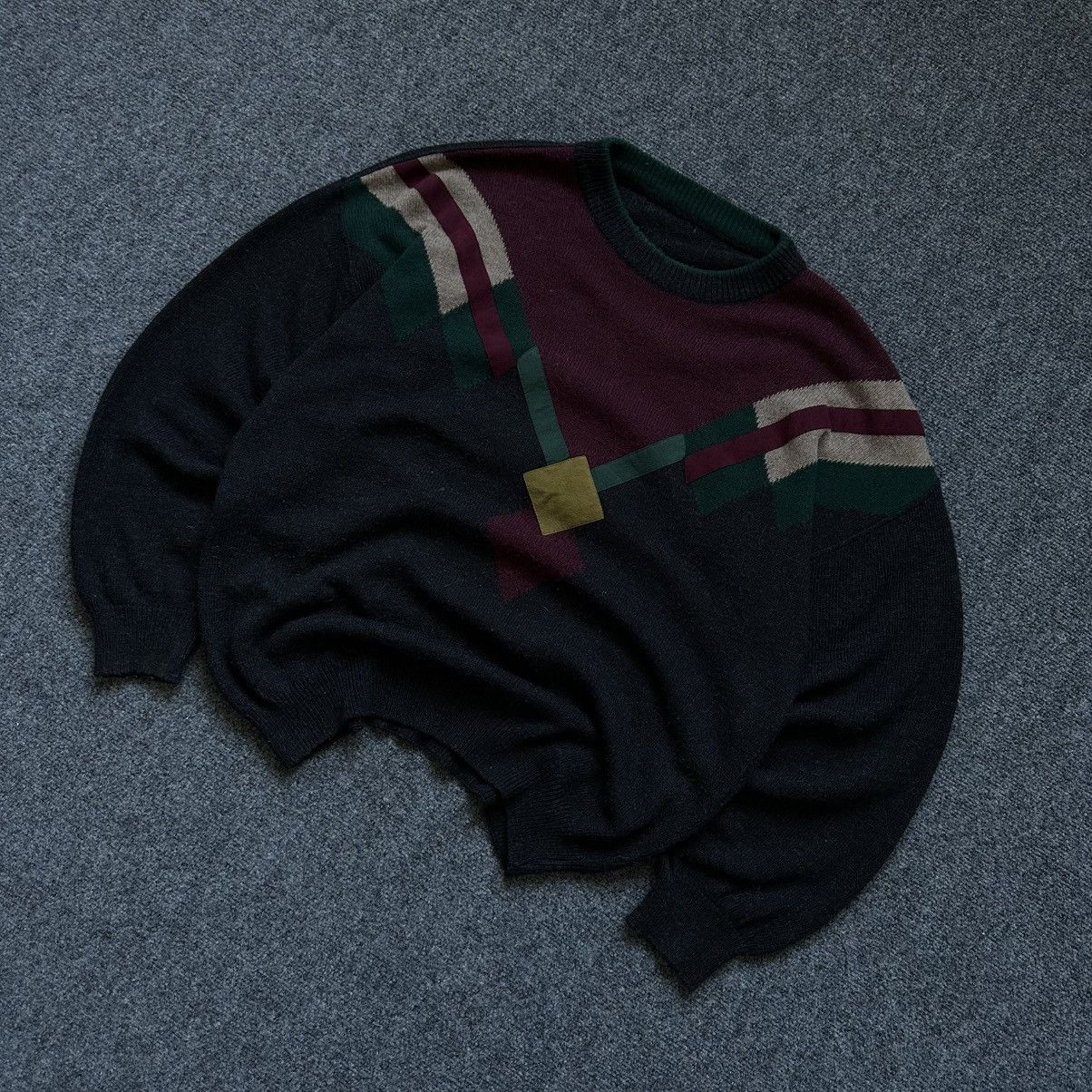 If Six Was Nine VTG Knit Wool Sweater Abstractive Size XL - 2XL Old Money Size US XXL / EU 58 / 5 - 1 Thumbnail