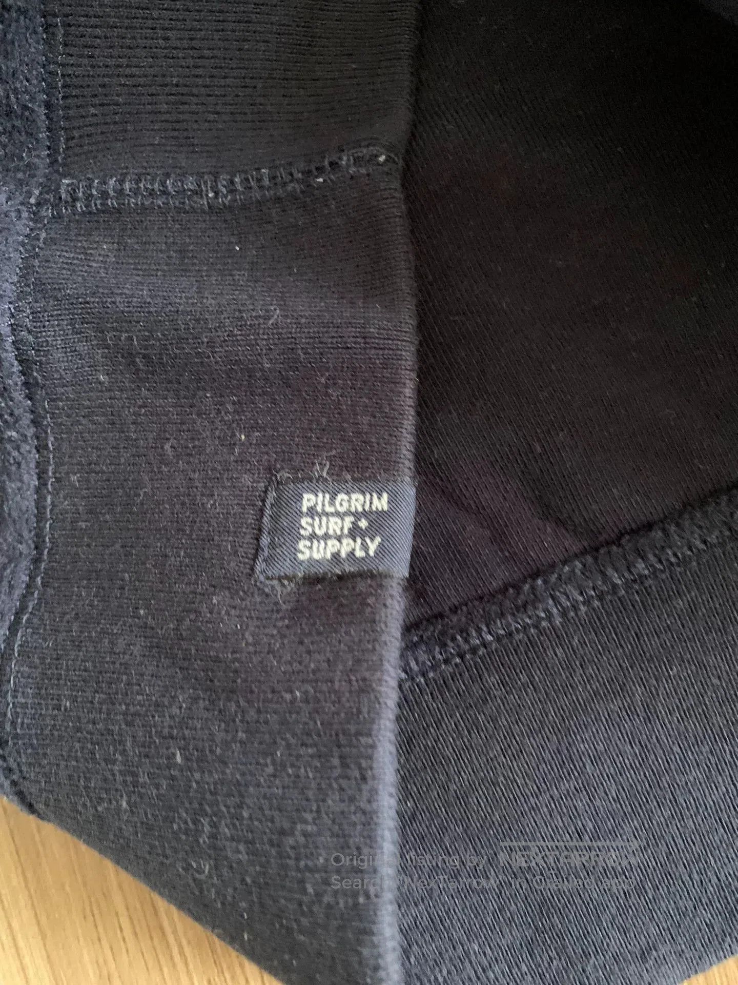 Pilgrim Surf + Supply navy fleece sweatshirt for men. Size US L / EU 52-54 / 3 - 6 Thumbnail