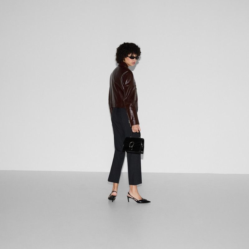 Gucci o1la5ras0526 Wool Gabardine Pants in Black Size 32" / US 10 / IT 46 - 6 Thumbnail