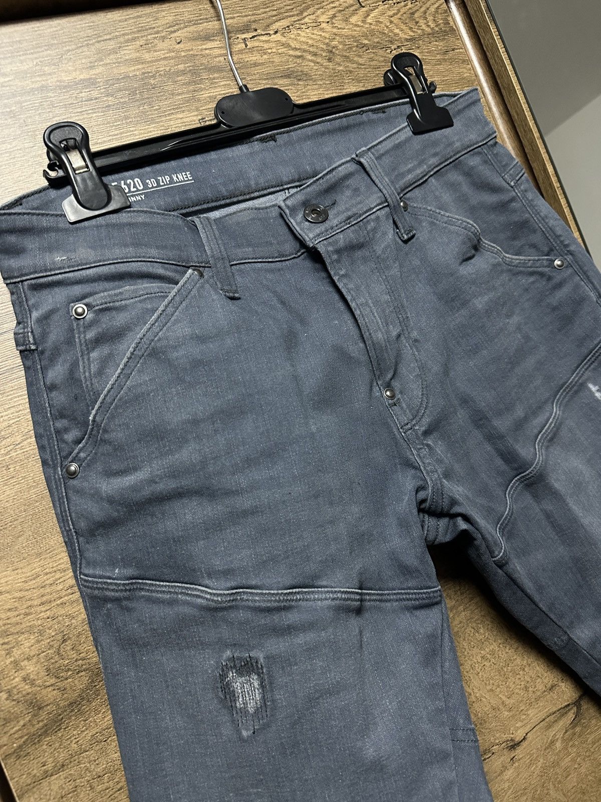 G-Star 29x32 G-Star 3D Zip Knee Pocket Distressed Skinny Jeans Size US 29 - 7 Thumbnail