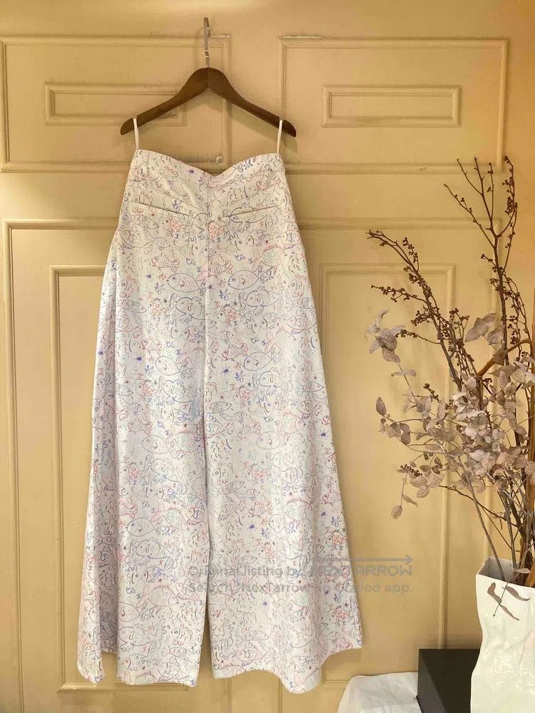 Chanel Chanel Little fish graffiti wide-leg trousers Size 24" / US 00 / IT 34 - 2 Thumbnail