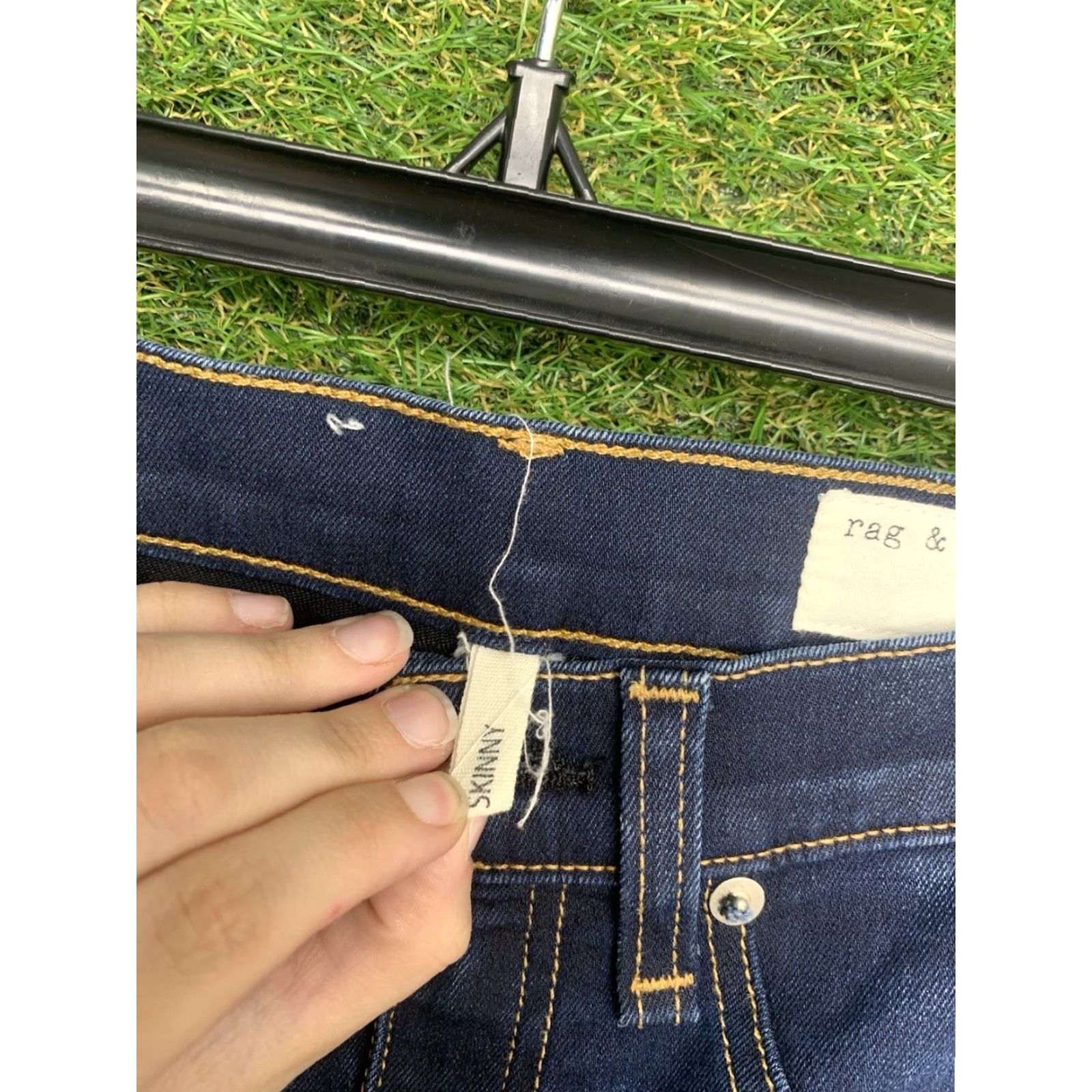 Rag & Bone rag & bone Jeans Womens 25 Blue Denim Mid Rise Skinny Casual Cotton Size 42" / US 20 - 3 Thumbnail