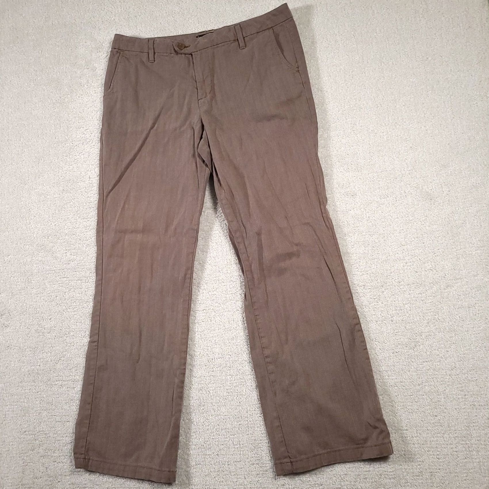Lee Riders by LEE Womens Mid Rise Straight Leg Chino Pants Sz 12M W33x L29 Size 34" / US 12 / IT 48 - 2 Thumbnail