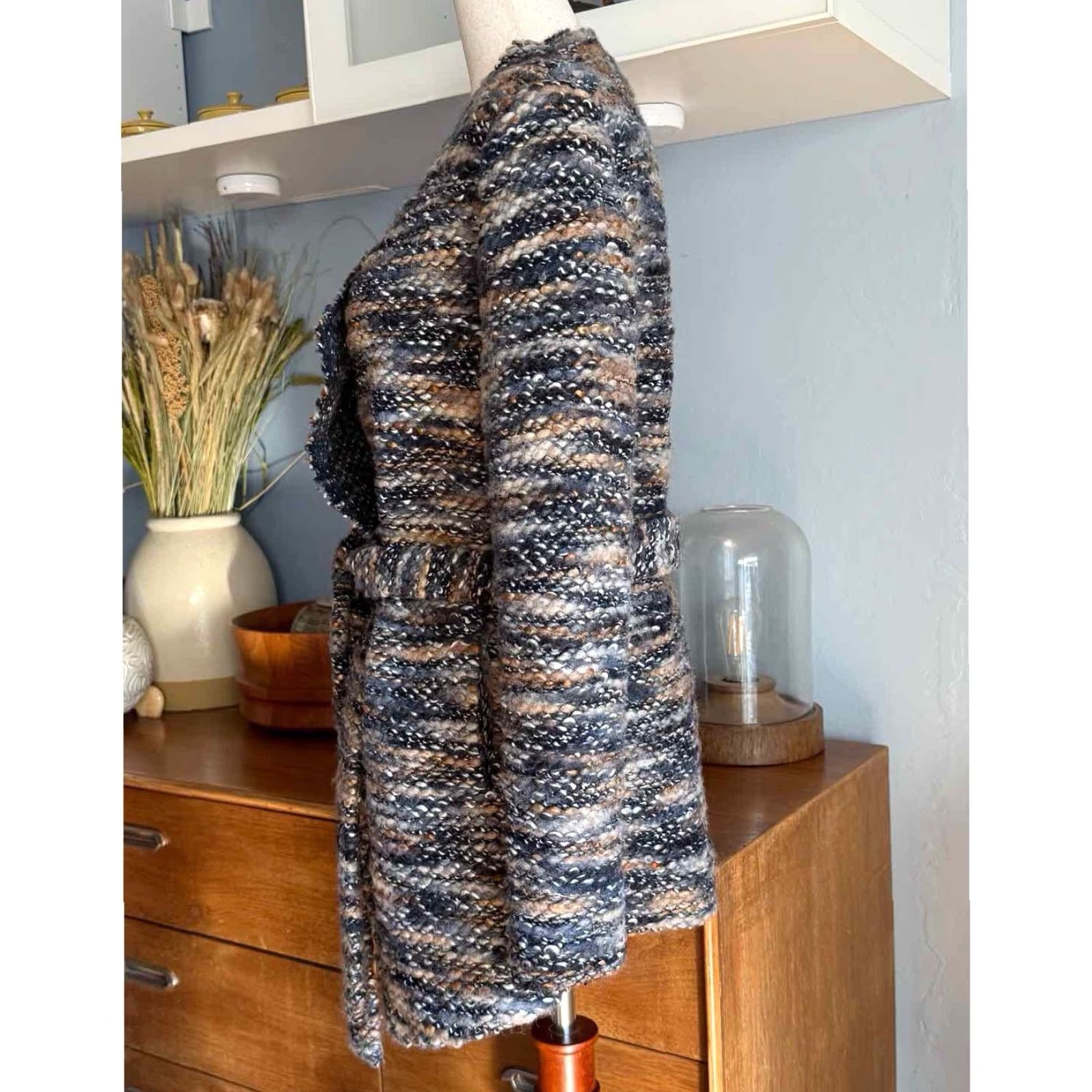 Iro IRO Cardigan Sweater Jacket Belted Wool Blend Tweed Boucle Campiaspe Size 42 Women Multicolor Pockets Size M / US 6-8 / IT 42-44 - 3 Thumbnail