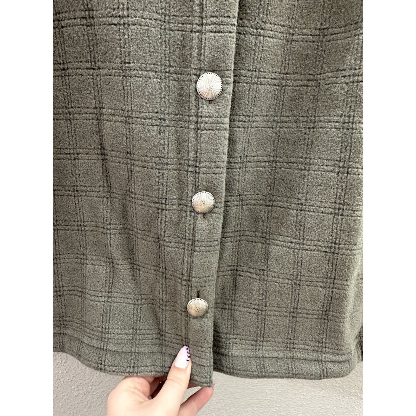 Vintage Freeport Studio Womens Jacket Mid-Length Fleece Brown Berber Trim Button Up NWT M Size M / US 6-8 / IT 42-44 - 3 Thumbnail