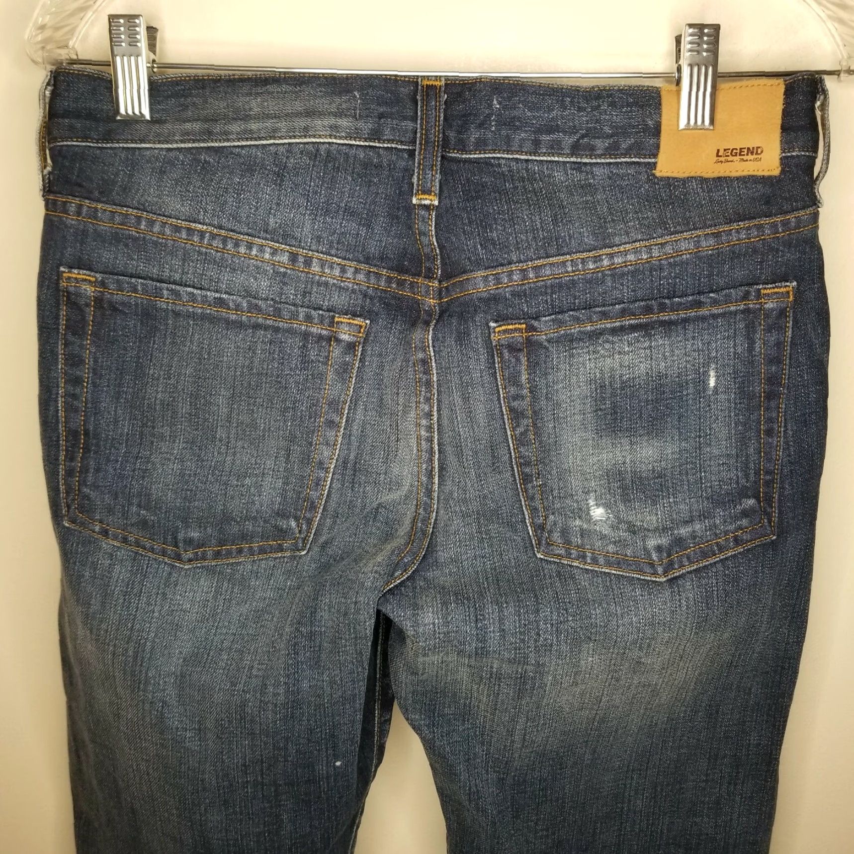 Vintage LEGEND Womens Boyfriend Ripped Jeans Size 25 Blue Size 42" / US 20 - 6 Thumbnail