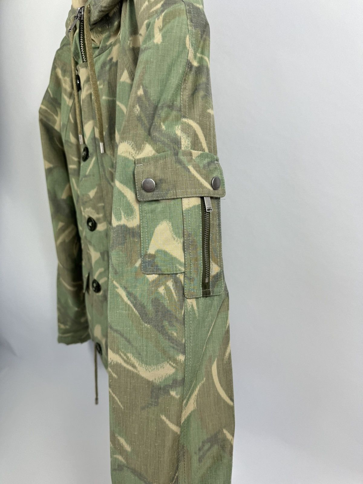 Saint Laurent Paris CAMOUFLAGE REAL SHEARLING HOOD JACKET Size US S / EU 44-46 / 1 - 3 Thumbnail
