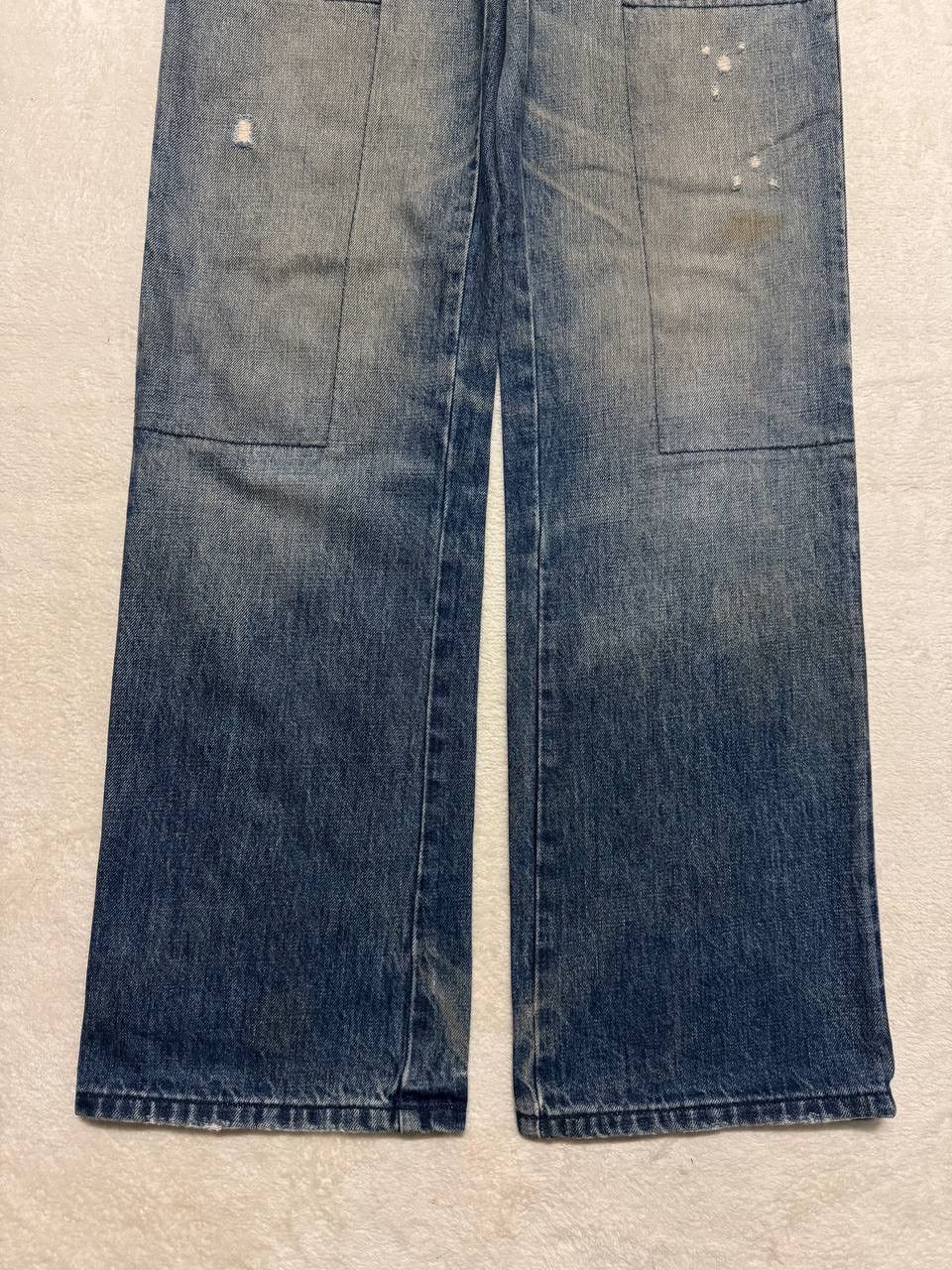 Gap BAGGY Gap Rusty Mudwash Distressed Straight Baker Pants Jean Size US 31 - 10 Thumbnail