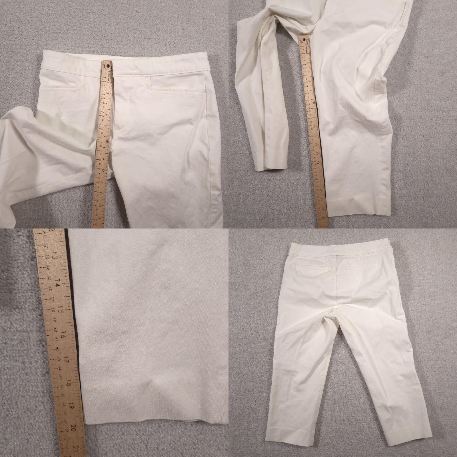 Chaps Chaps Pants Womens 6 White Capri Cropped Stretch Pull On Flat Front Slim Leg Capris Casual Womens Size 28" / US 6 / IT 42 - 8 Thumbnail