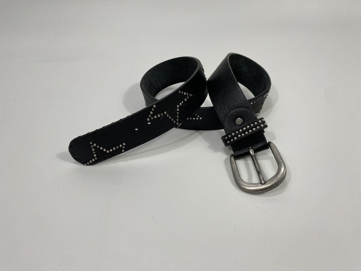 Vintage 🔥LASTDROP🔥 Y2K Avant Garde Stars Studded Opium Leather Belt Size ONE SIZE - 20 Thumbnail