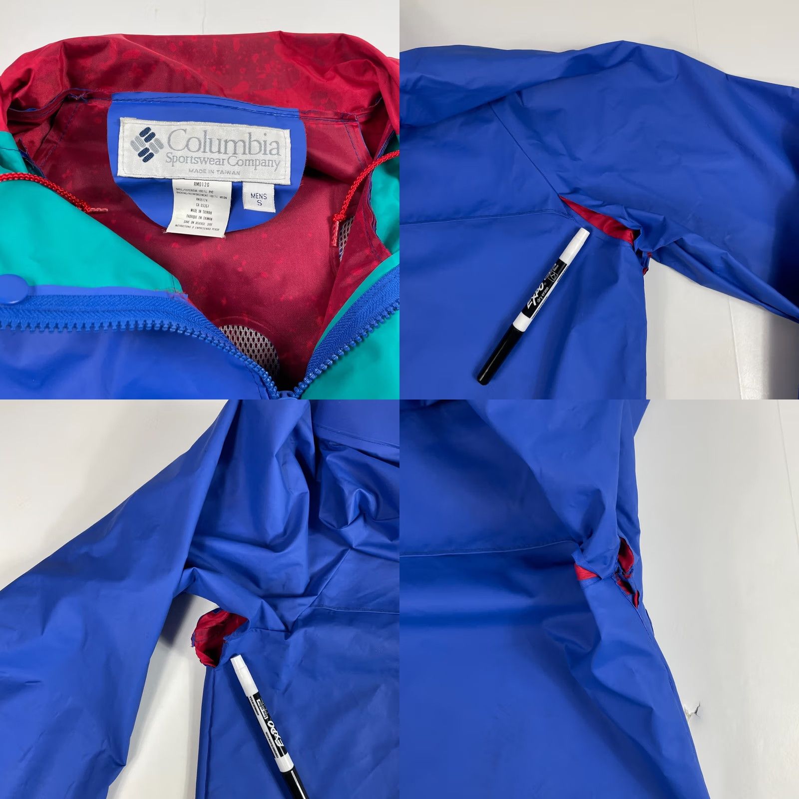 Vintage VINTAGE Columbia Jacket Mens Small Blue Full Zip Waterproof Hooded Retro Hiking Size US S / EU 44-46 / 1 - 8 Thumbnail