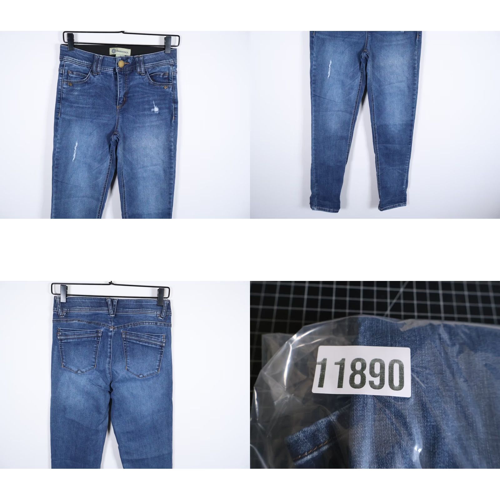 Vintage Democracy Ab Technology Jeans Women's 2 28 x 30 Blue Straight Leg Denim Size 26" / US 2 / IT 38 - 9 Thumbnail