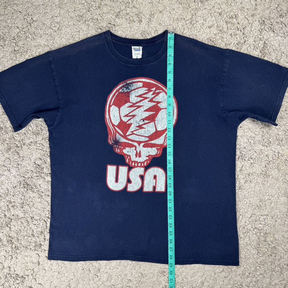 Band Tees Vintage Grateful Dead USA Distressed Steal Your Face T-shirt Size US XL / EU 56 / 4 - 16 Thumbnail