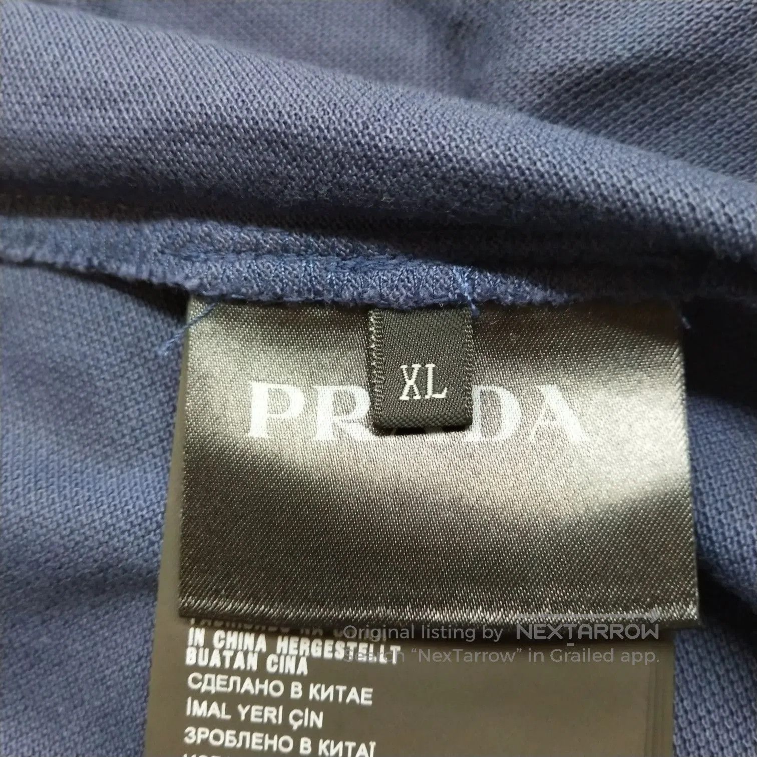 Prada Prada M Cotton Navy Red Accent Polo T. Size US XL / EU 56 / 4 - 5 Thumbnail