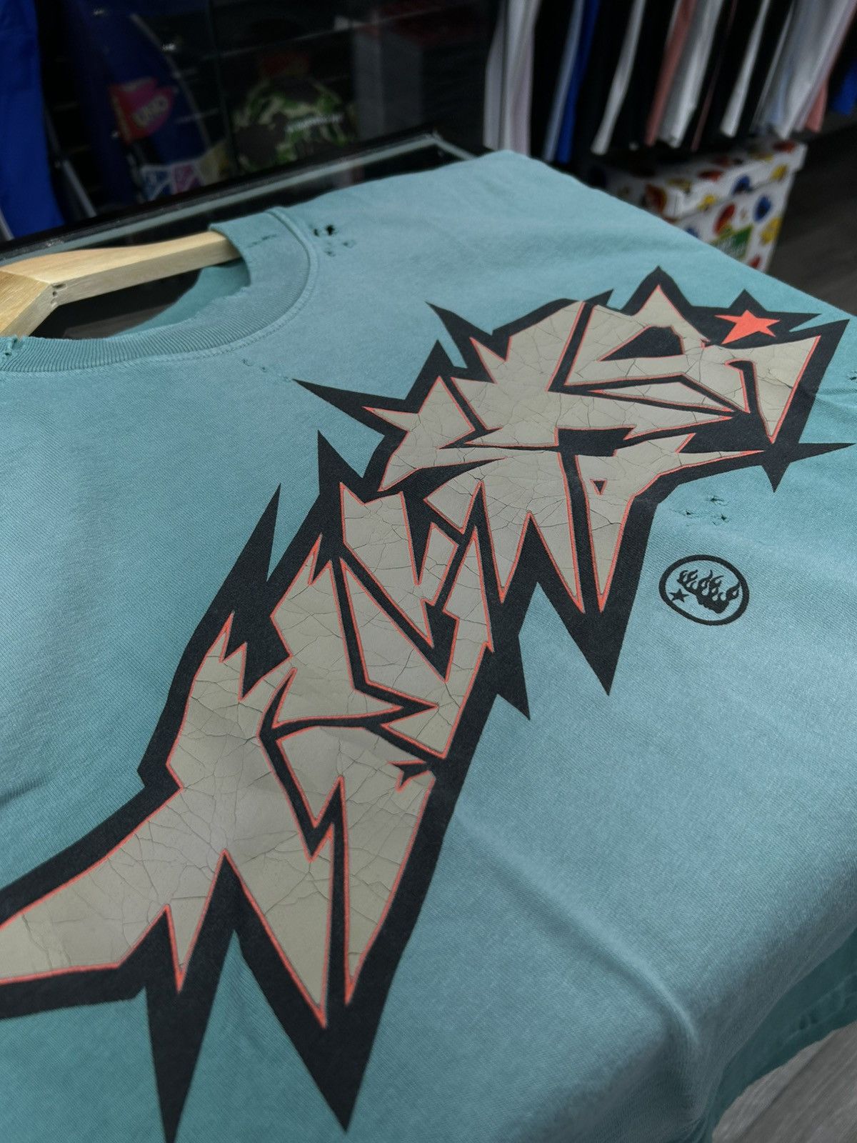 HELLSTAR Hellstar “Studios Cracked Logo” T-shirt Size US L / EU 52-54 / 3 - 3 Thumbnail