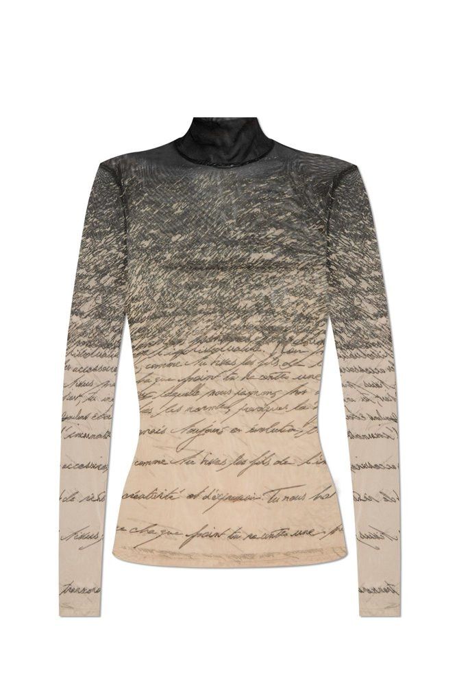 Balmain o1loc1c0526 Love Letter Print Long-Sleeve Mini Dress Size XXS / US 00 / IT 34 - 1 Thumbnail
