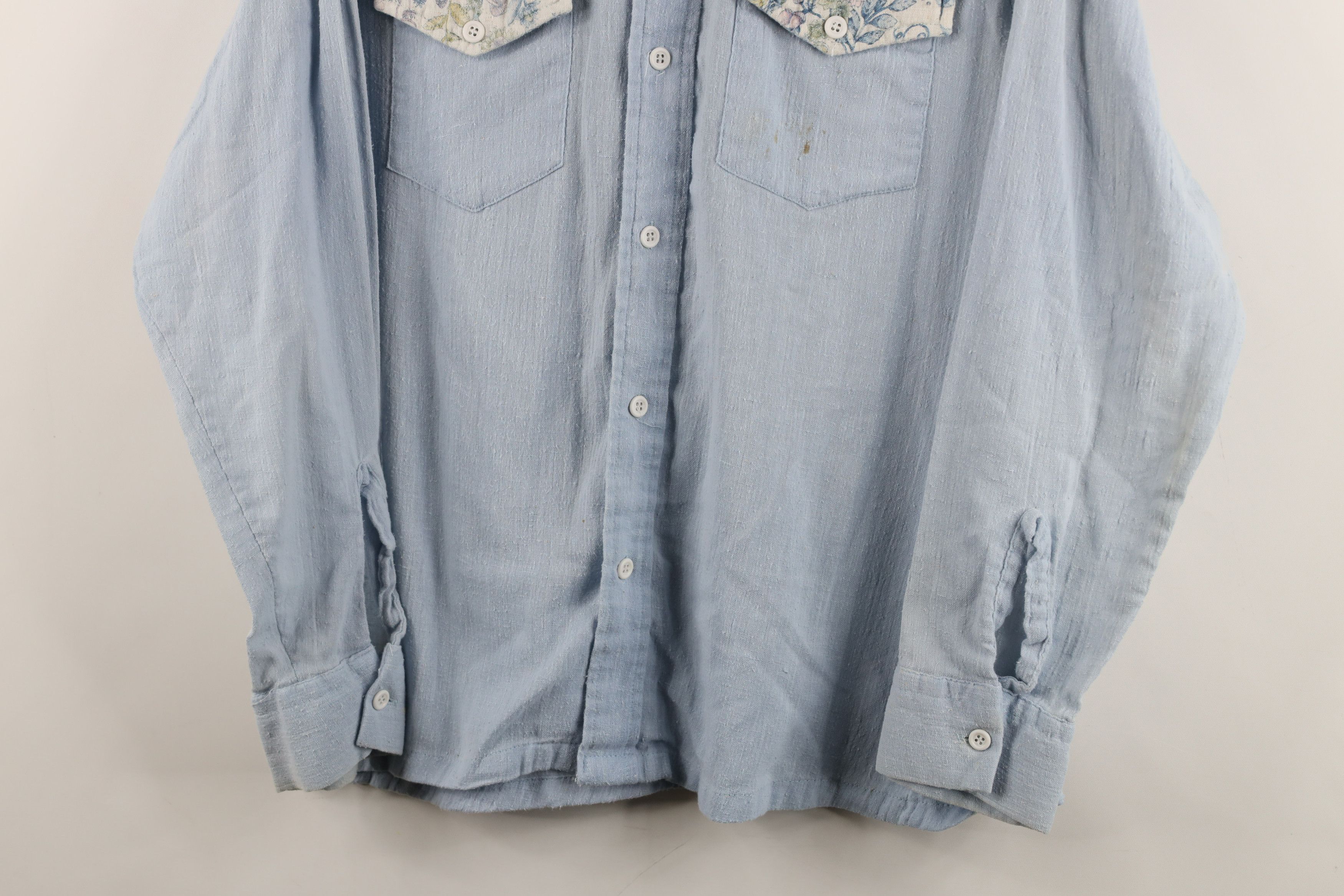 Vintage Vintage 70s Streetwear Quilted Flower Knit Button Shirt USA Size US L / EU 52-54 / 3 - 3 Thumbnail