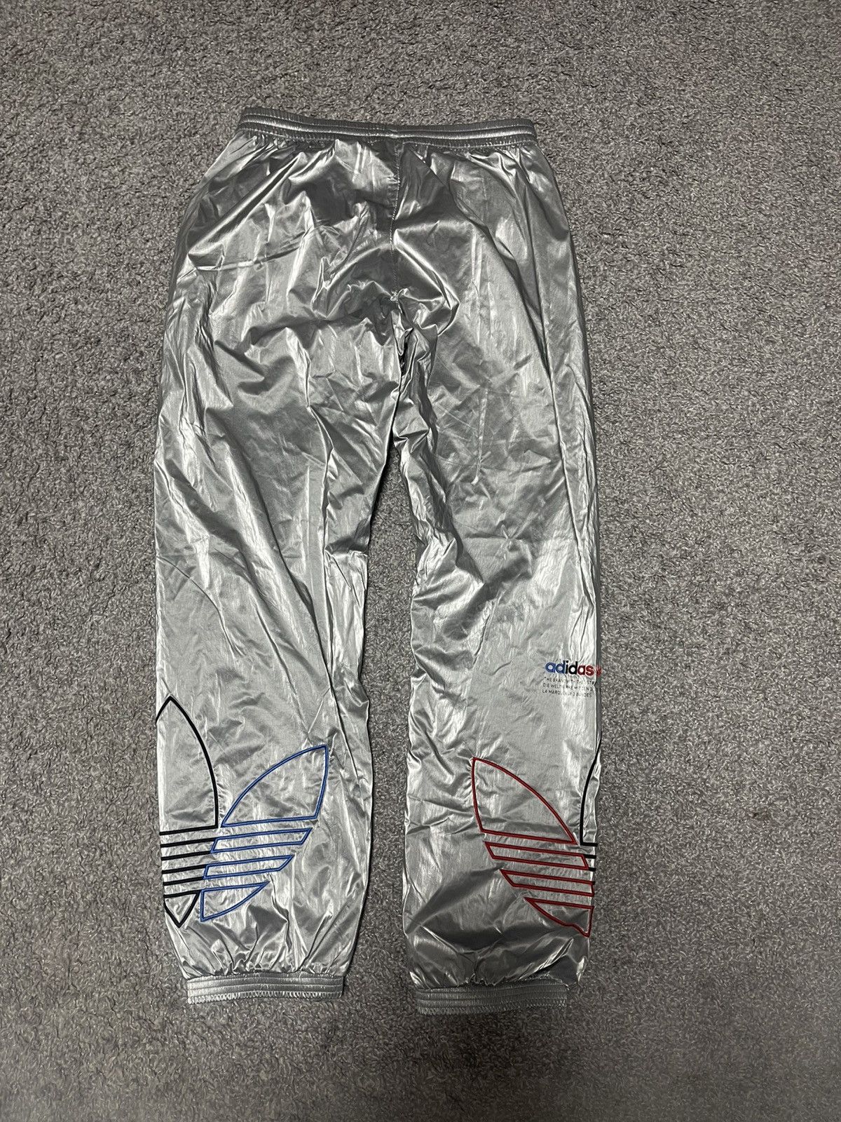 Adidas Adidas Originals Metallic Silver Big Logo Pants Size M NEW Size US 32 / EU 48 - 2 Thumbnail