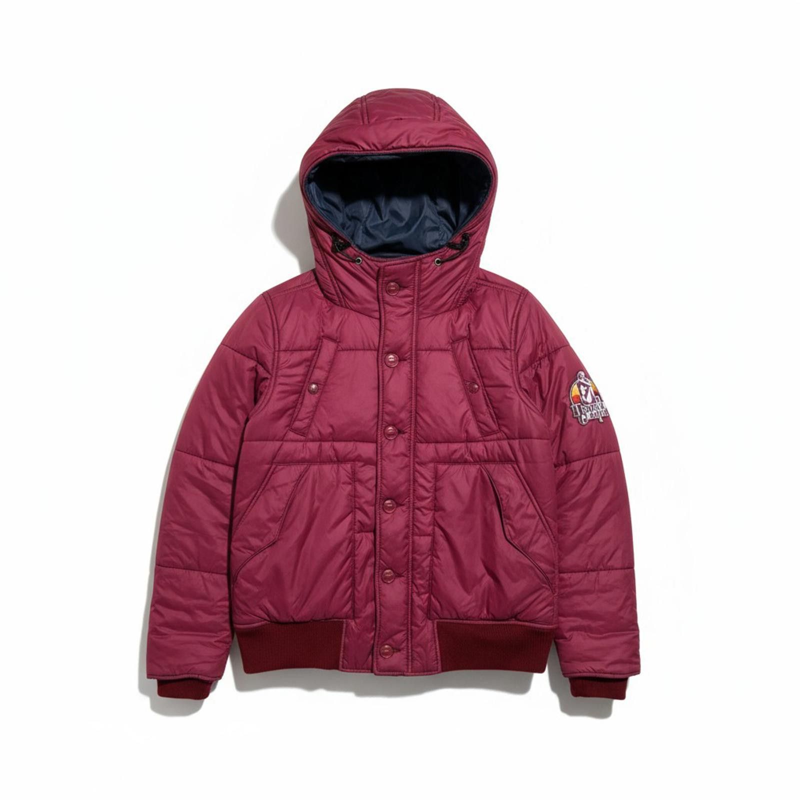 Prada Hysteric Glamour - Quilted Hooded Jacket Burgundy Size US M / EU 48-50 / 2 - 1 Thumbnail