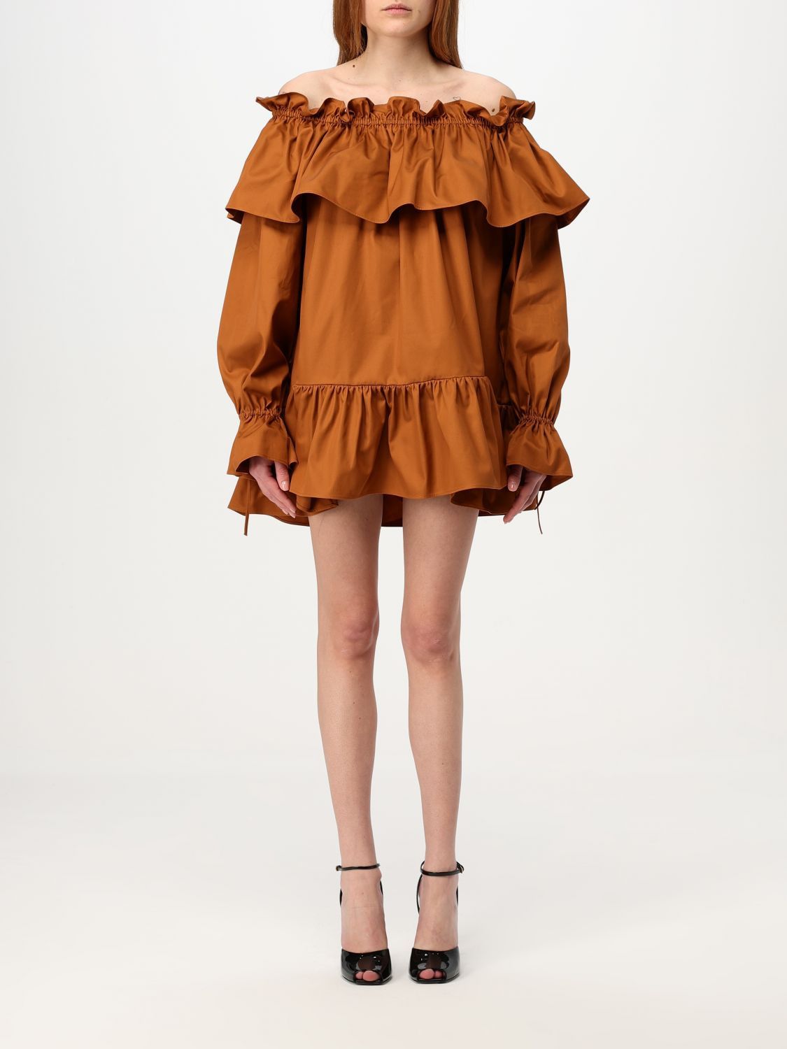 Saint Laurent Paris Saint Laurent Dress Woman Brick Red Size XS / US 0-2 / IT 36-38 - 1 Thumbnail