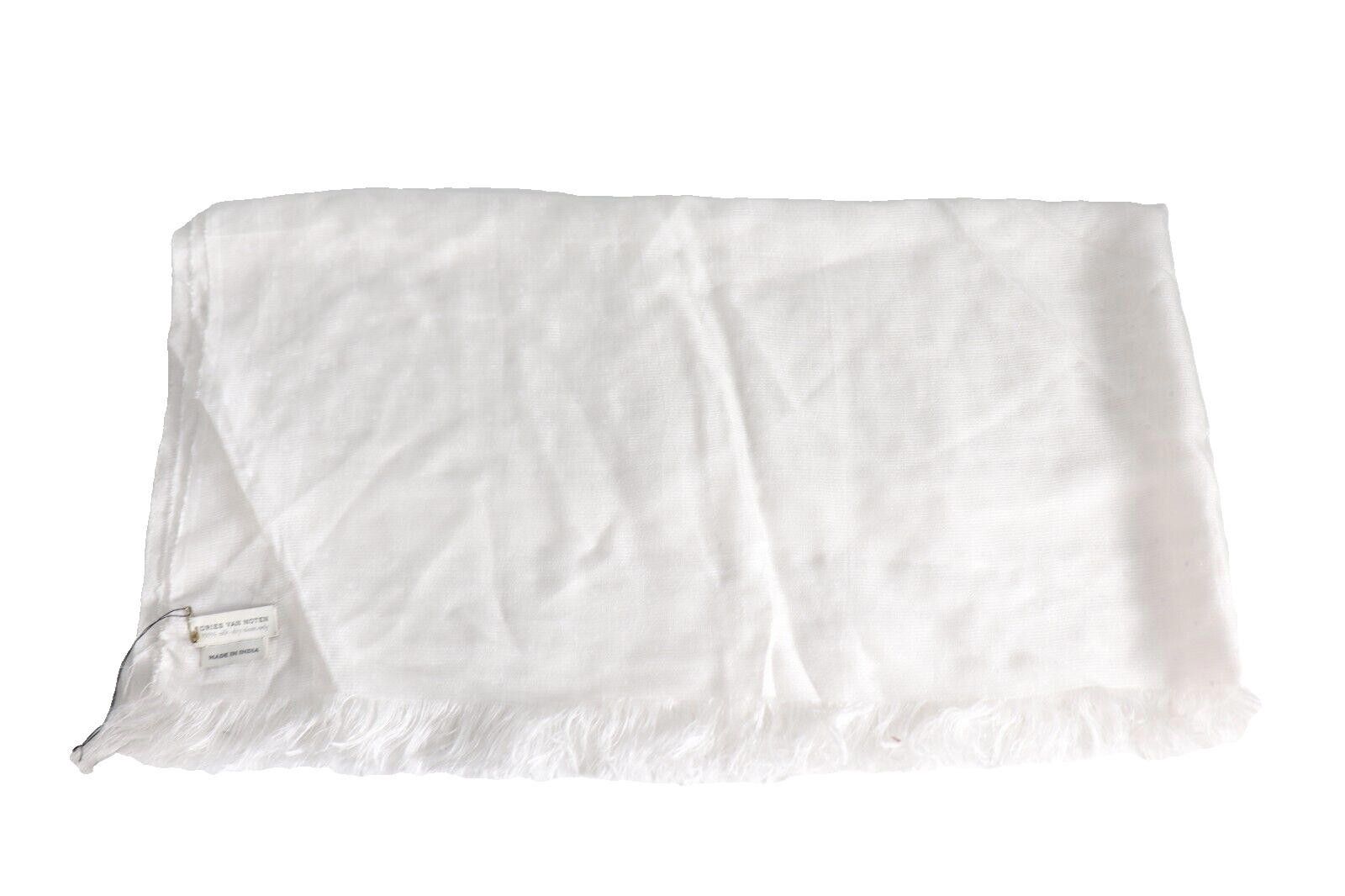 Dries Van Noten Dries Van Noten 50" x 50" Square White Scarf Dotted Silk Size ONE SIZE - 8 Thumbnail