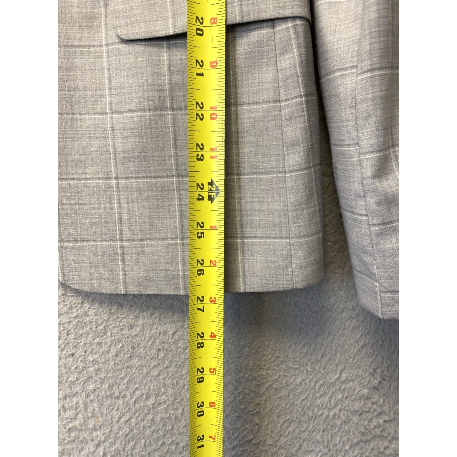 Zara ZARA Jacket 36 Men Blazer Coat Sports Gray Plaid /138-15 Size 36R - 4 Thumbnail