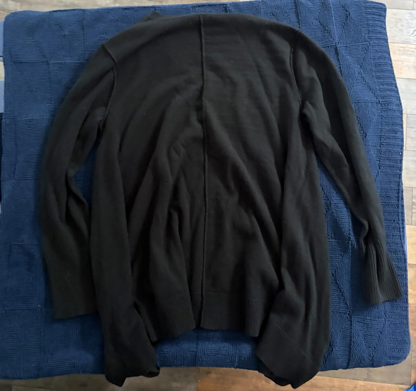 Other New York&Co ￼ Women’s Xl Black Sweater V-Neck Longer Sides Size XL / US 12-14 / IT 48-50 - 4 Thumbnail