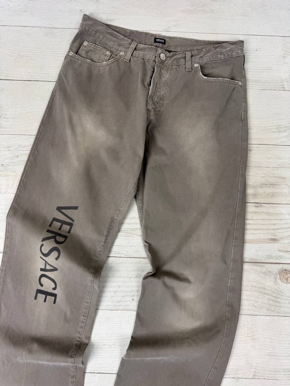 Versace Jeans Couture Vintage Versace Jeans Couture Baggy Big Logo Denim Pants 90s Size US 36 / EU 52 - 2 Thumbnail