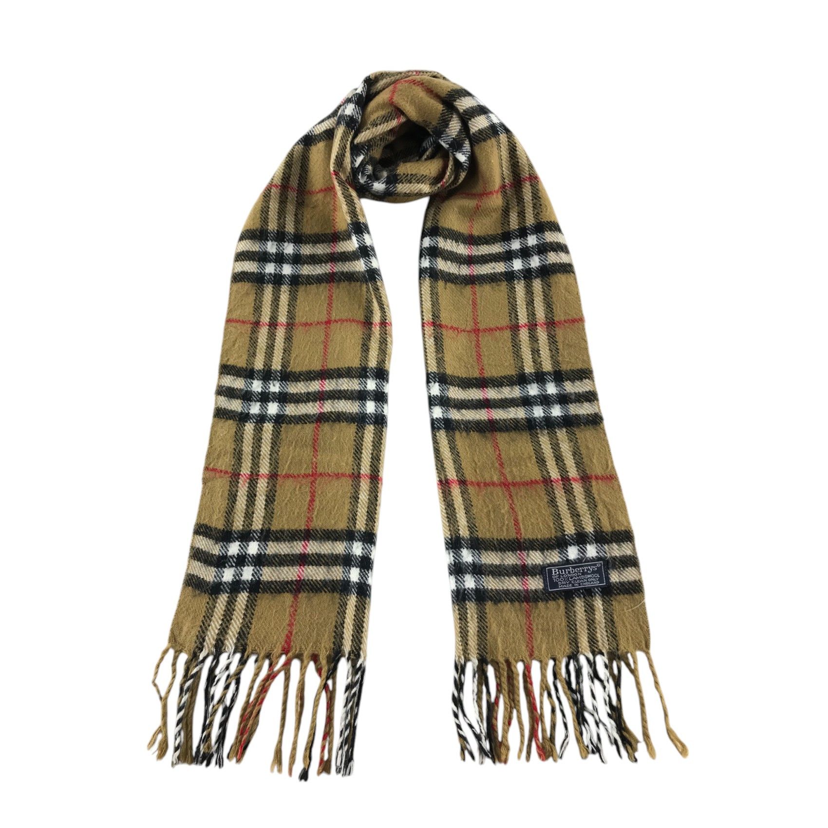 Burberry × Vintage Burberry Scarf / Muffler / Neckwear - WW2988 Size ONE SIZE - 1 Thumbnail