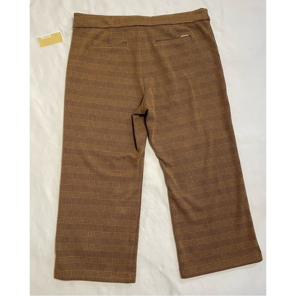 Michael Kors NWT New $110 Michael Kors Brown Plaid Stretch Pants Size XL Size 38" / US 16 / IT 52 - 2 Thumbnail