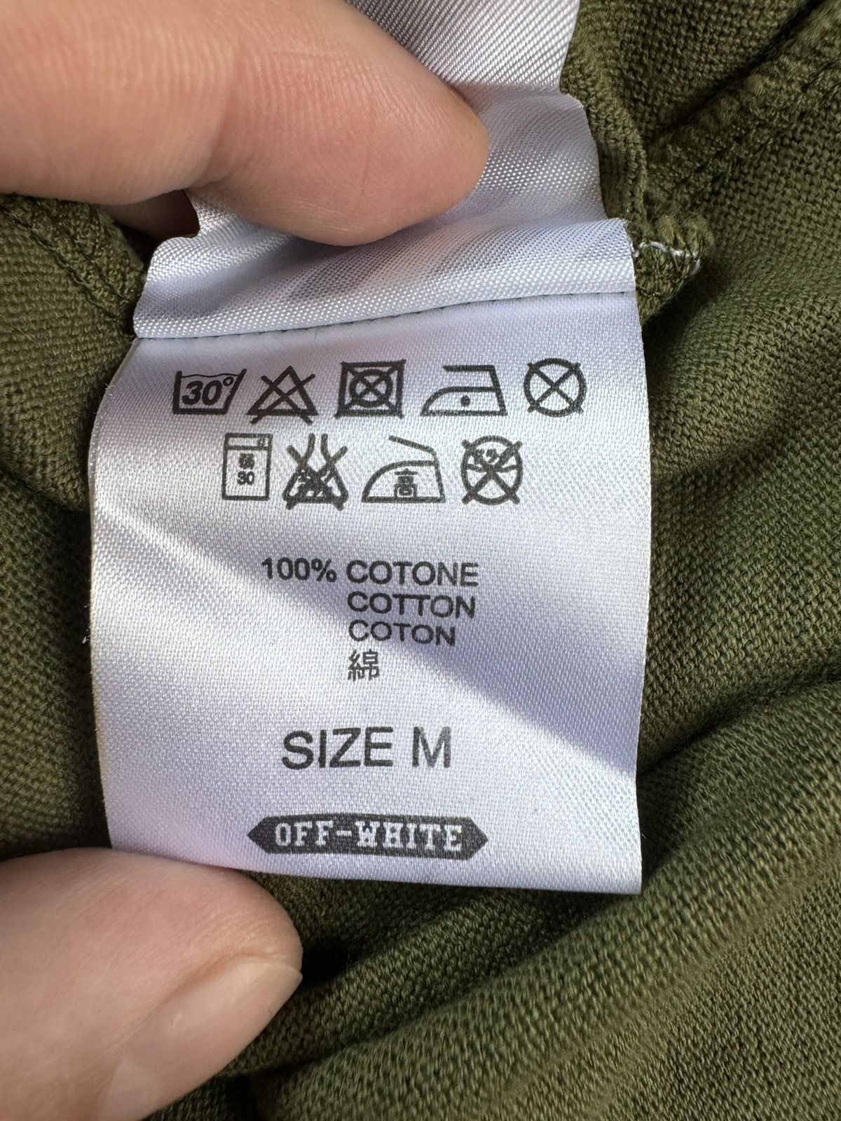 Off-White Off White green t-shirt medium Size US M / EU 48-50 / 2 - 4 Thumbnail