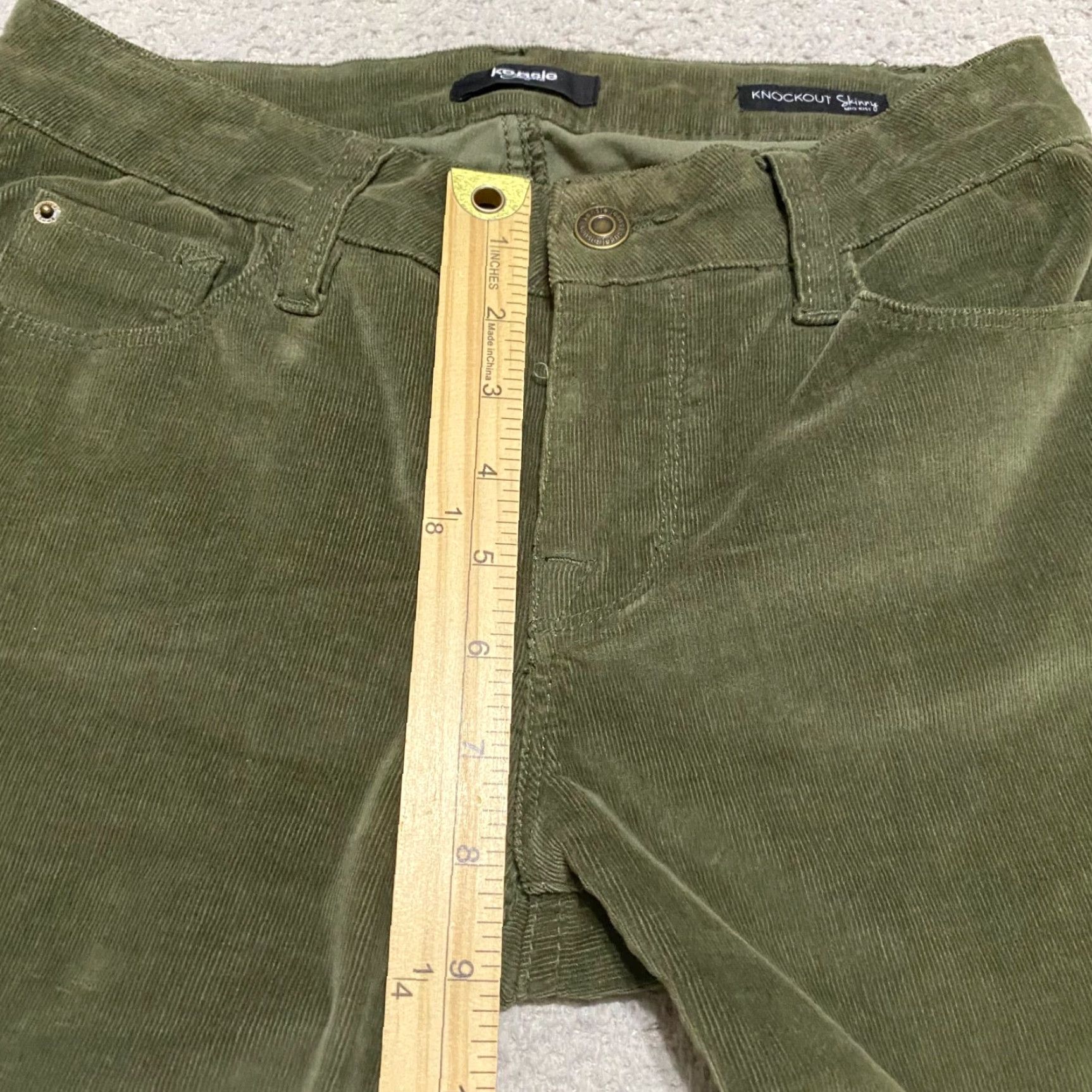 Boden Kensie Jeans Bod en Corduroy Skinny Mid Rise 0 Green Slim 5-Pocket Denim Shirt? Size 25" / US 0 / IT 36 - 7 Thumbnail