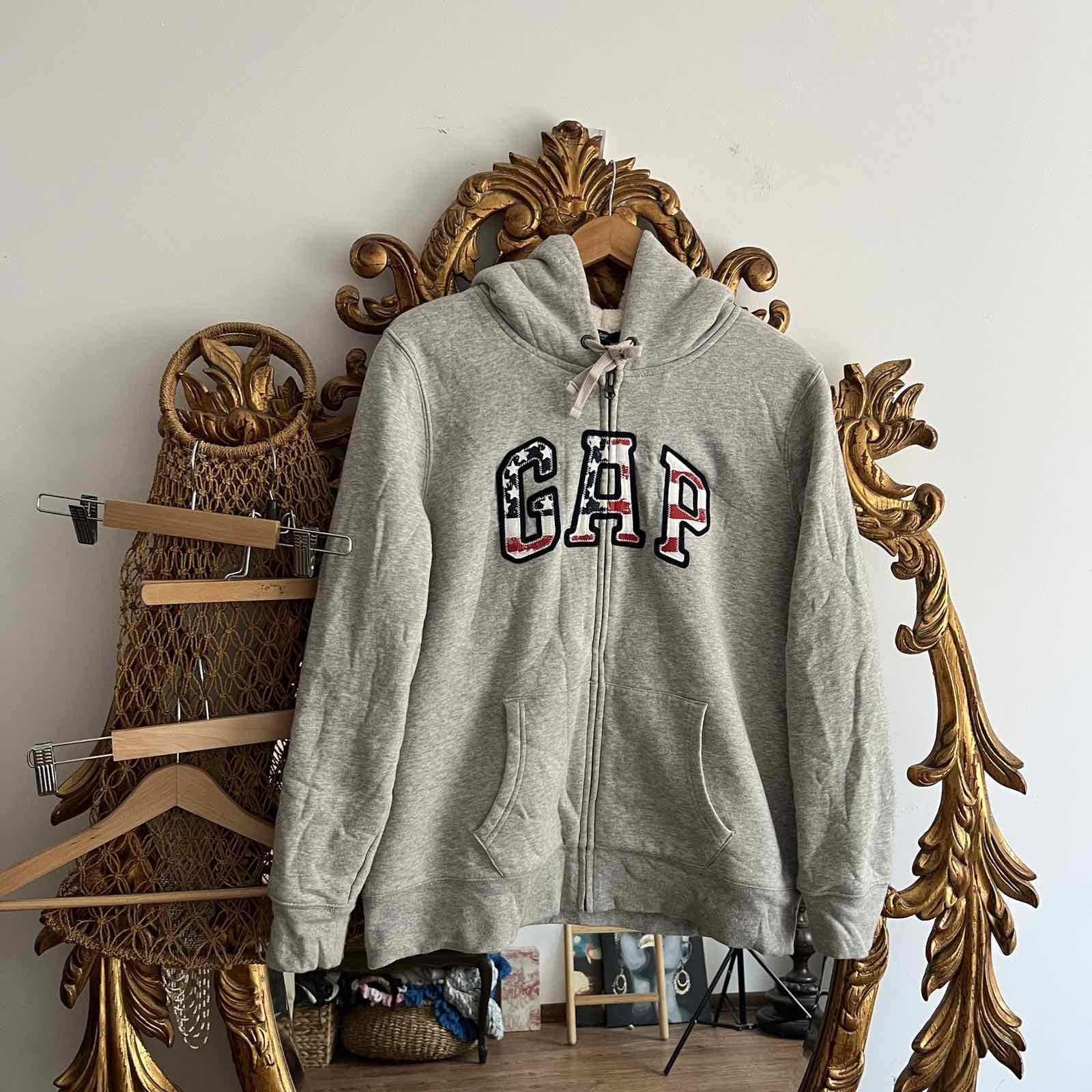 Gap Vintage Gap Fleece Jacket Full Zip Big Logo Hoodie Y2K Size US XL / EU 56 / 4 - 1 Thumbnail
