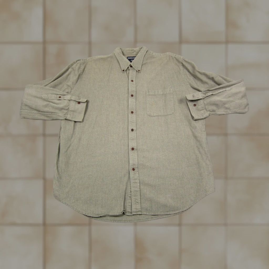 Lands' End VINTAGE Lands End Shirt Adult 2XL Green Button Down Cotton 90s Mens Size US XXL / EU 58 / 5 - 1 Thumbnail