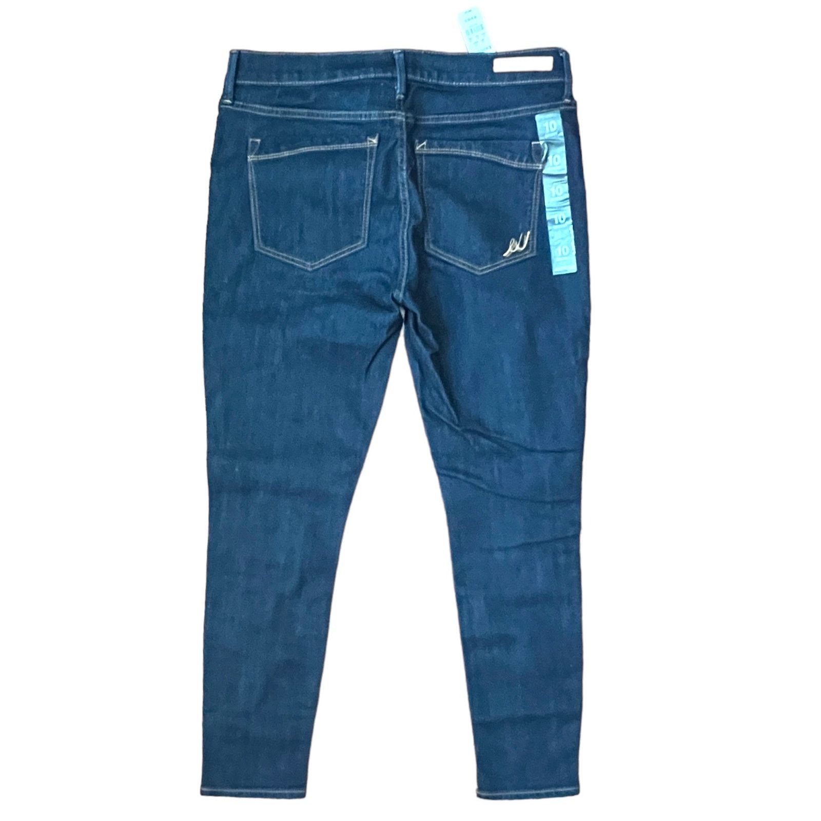 Express Precision Fit Dark Wash Mid Rise Legging Jean Jegging Size 32" / US 10 / IT 46 - 7 Thumbnail