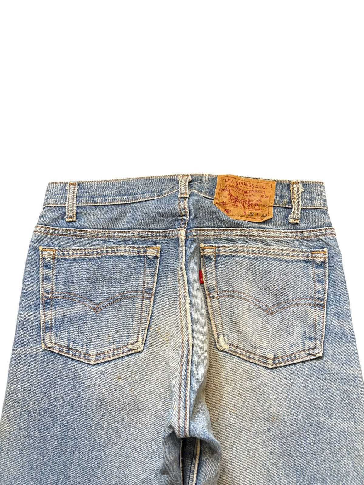 Levi's Vintage 90s Levis 501 Mud Wash Distressed Jeans Size US 29 - 4 Thumbnail
