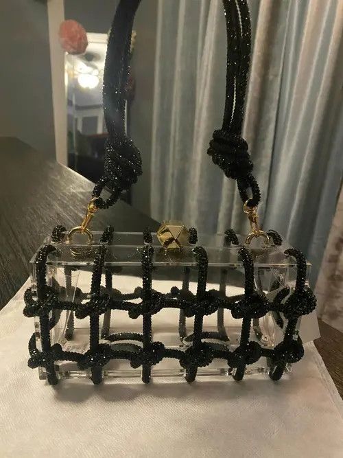 Japanese Brand Boutique Bag Knotted Rope Rhinestone Size ONE SIZE - 4 Thumbnail