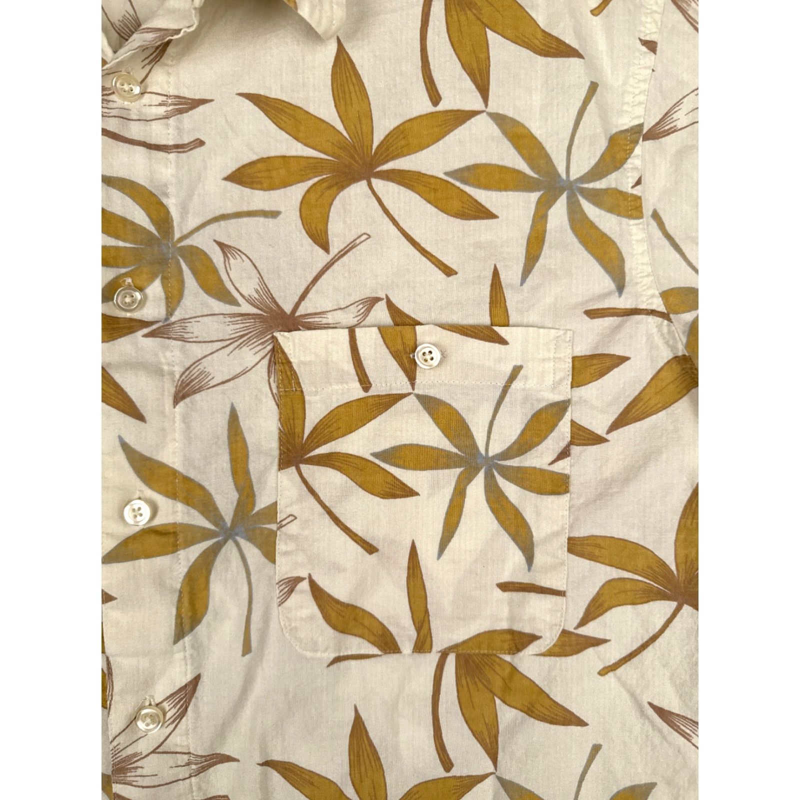 Vintage Chereskin Hawaiian Shirt Mens XL Ivory Leaf Print Button-Up Cotton Blend Resort Aloha Beach 90s Mens Size US XL / EU 56 / 4 - 6 Thumbnail