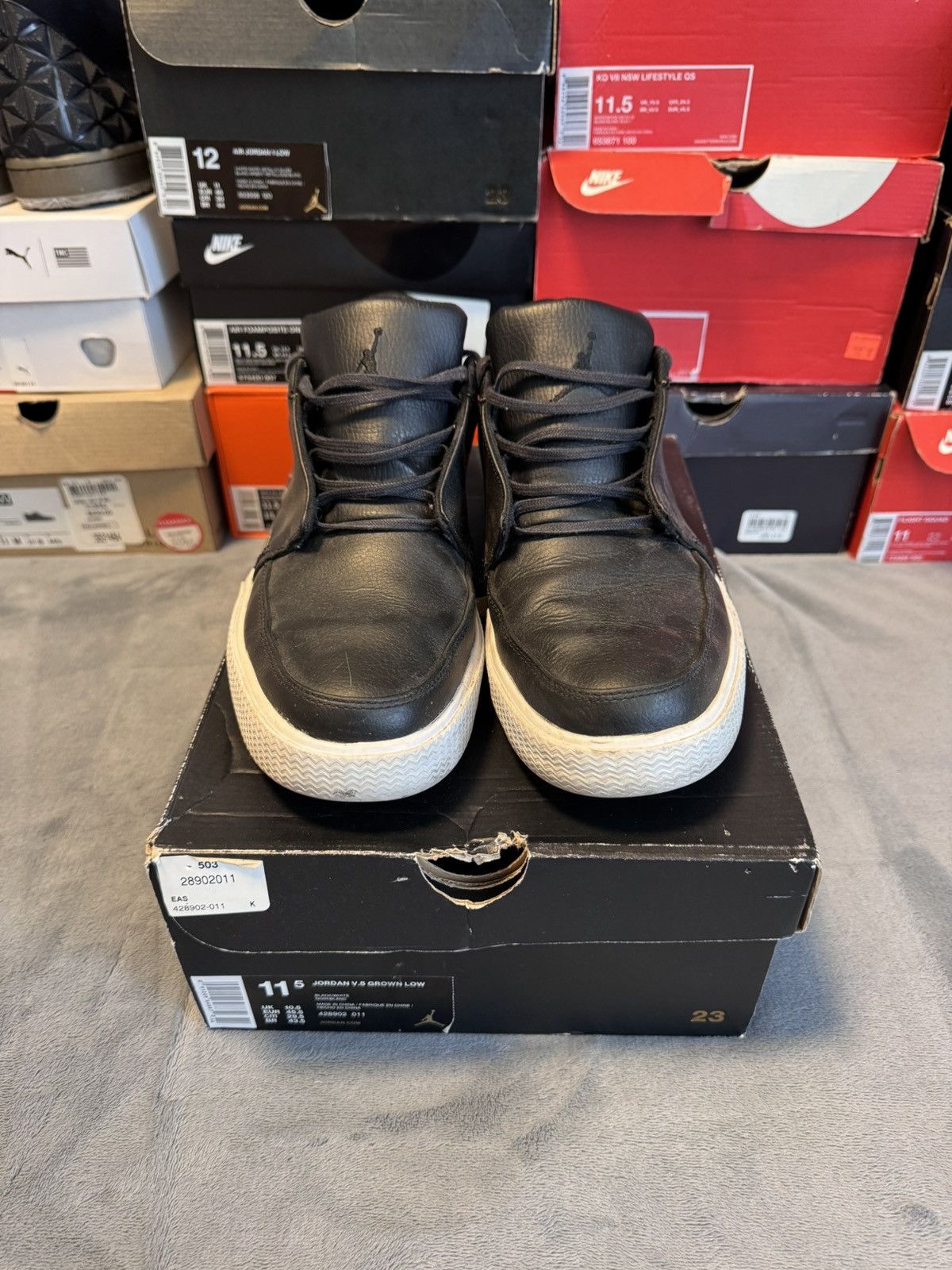 Nike JORDAN V.5 GROWN LOW ‘Black’ Size US 11.5 / EU 44-45 - 5 Thumbnail