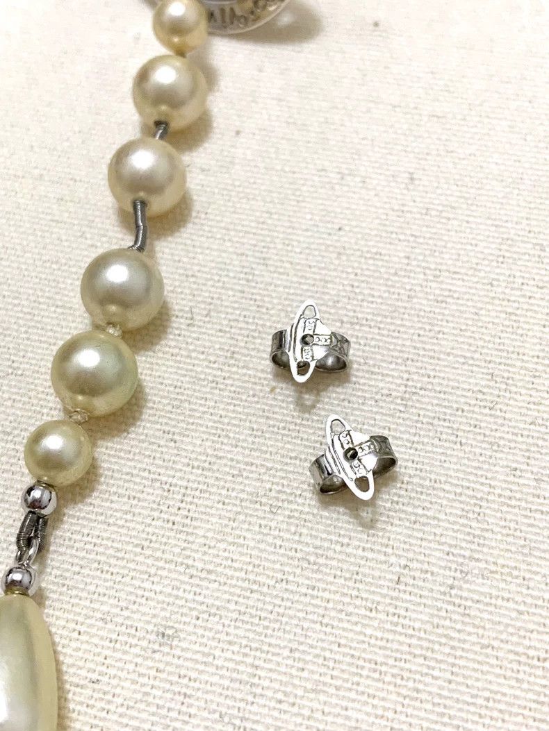 Vivienne Westwood Vivienne Westwood Silver Broken Pearl Earrings Size ONE SIZE - 7 Thumbnail