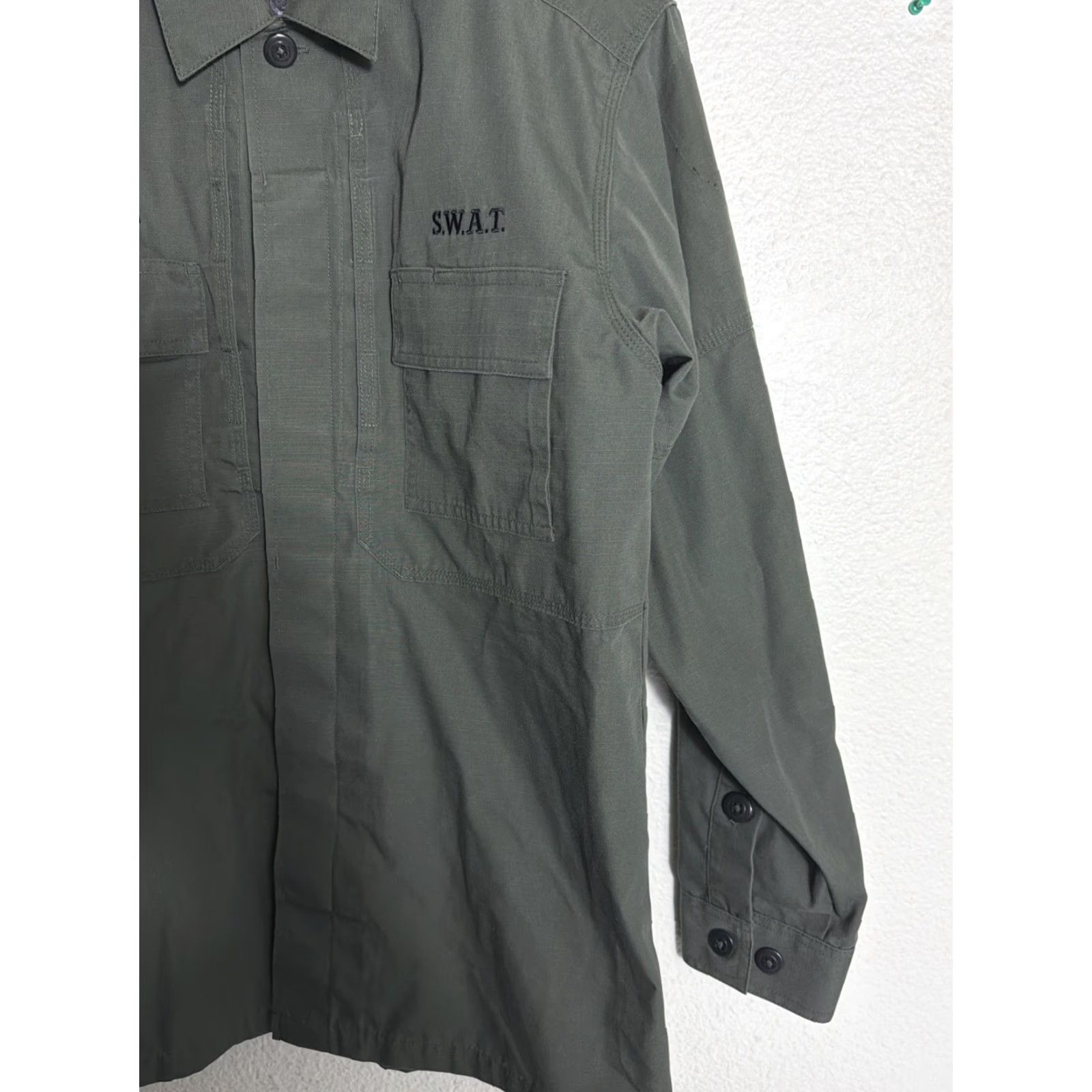 Vintage 5.11 Tactical TDU Ripstop Button-Up Shirt Army Green Embroidered Size S Mens Shirt Size US S / EU 44-46 / 1 - 4 Thumbnail